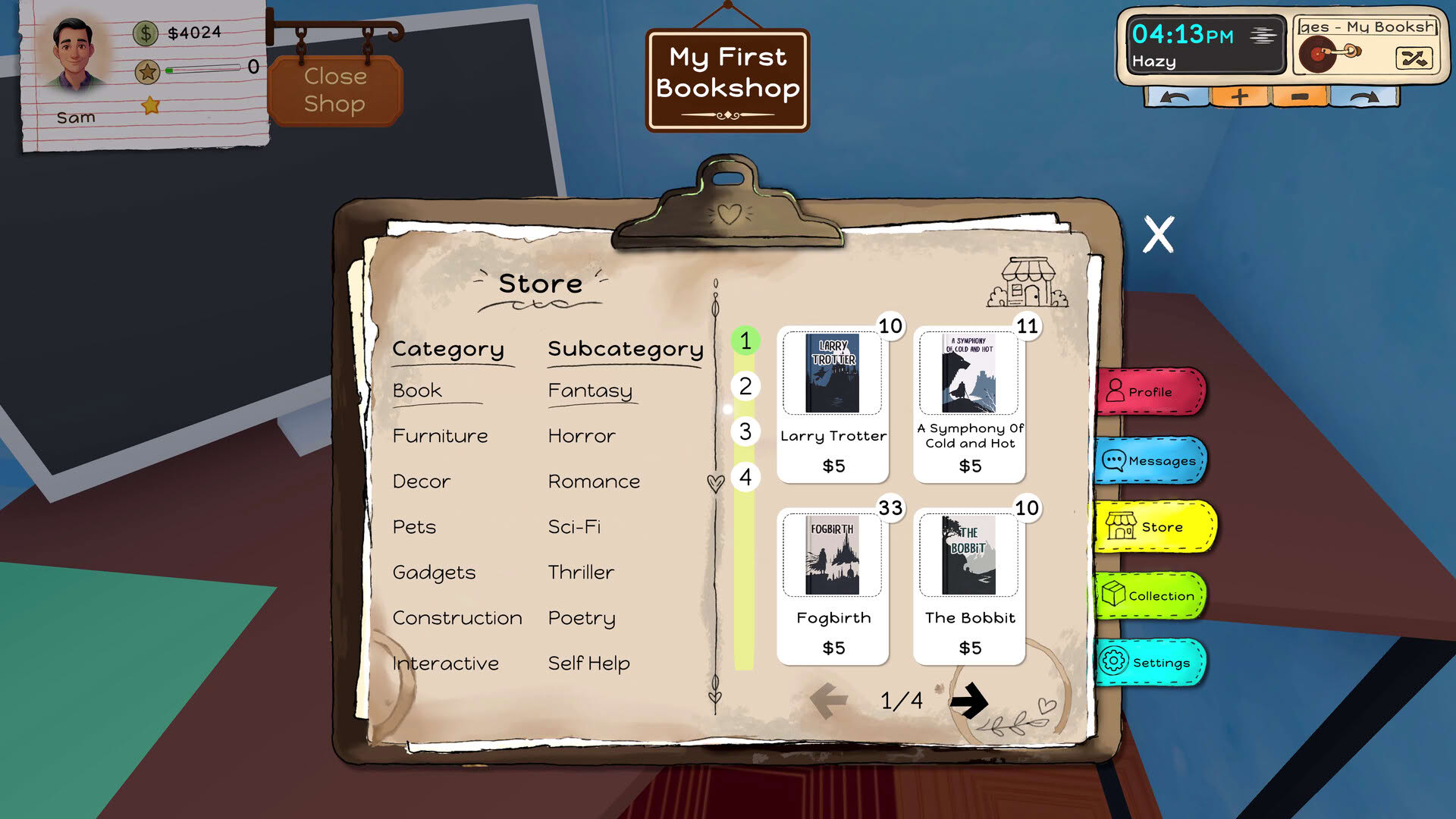 Screenshot for My Bookshop Dreams