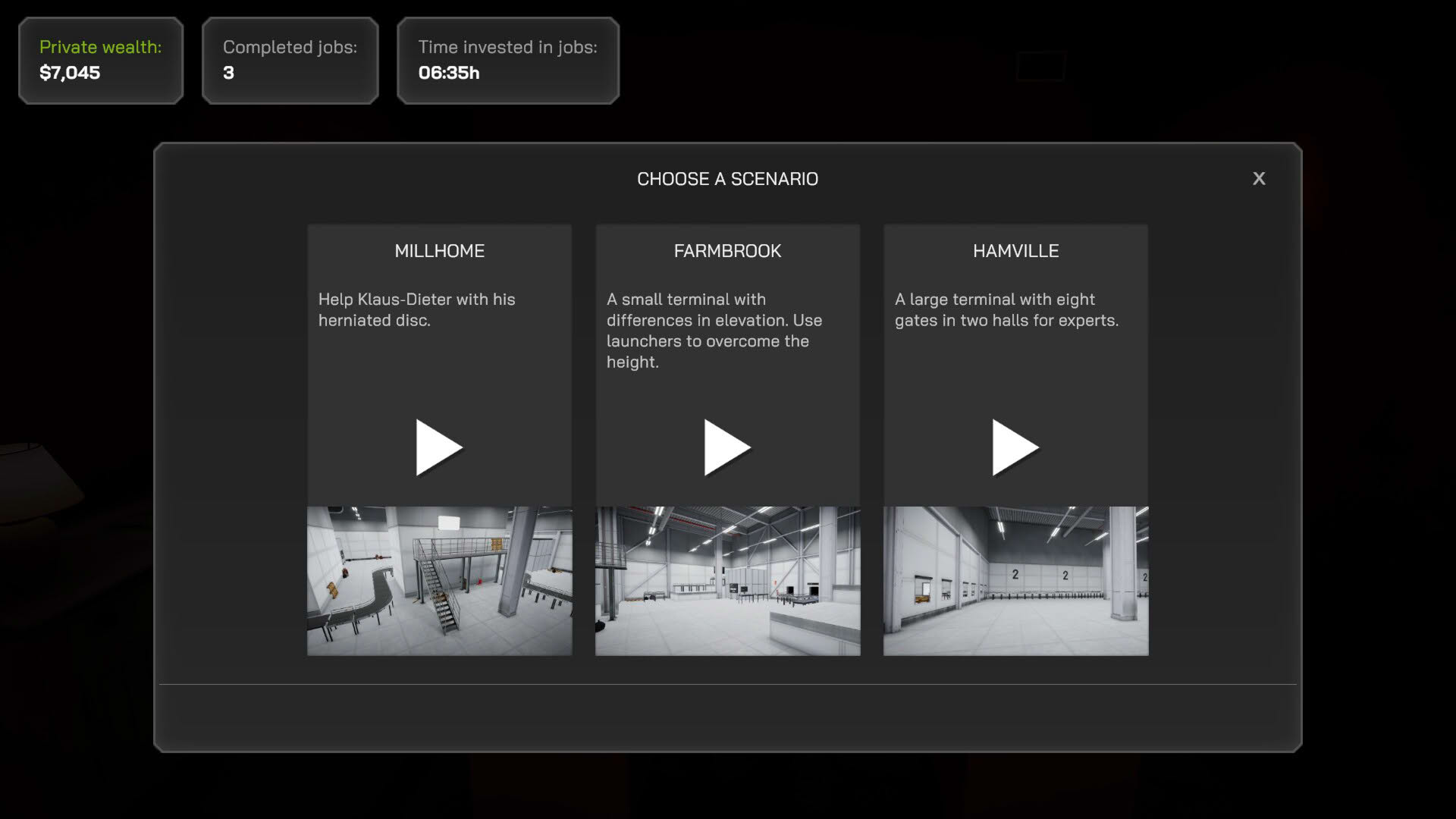 Screenshot for Airport Baggage Simulator