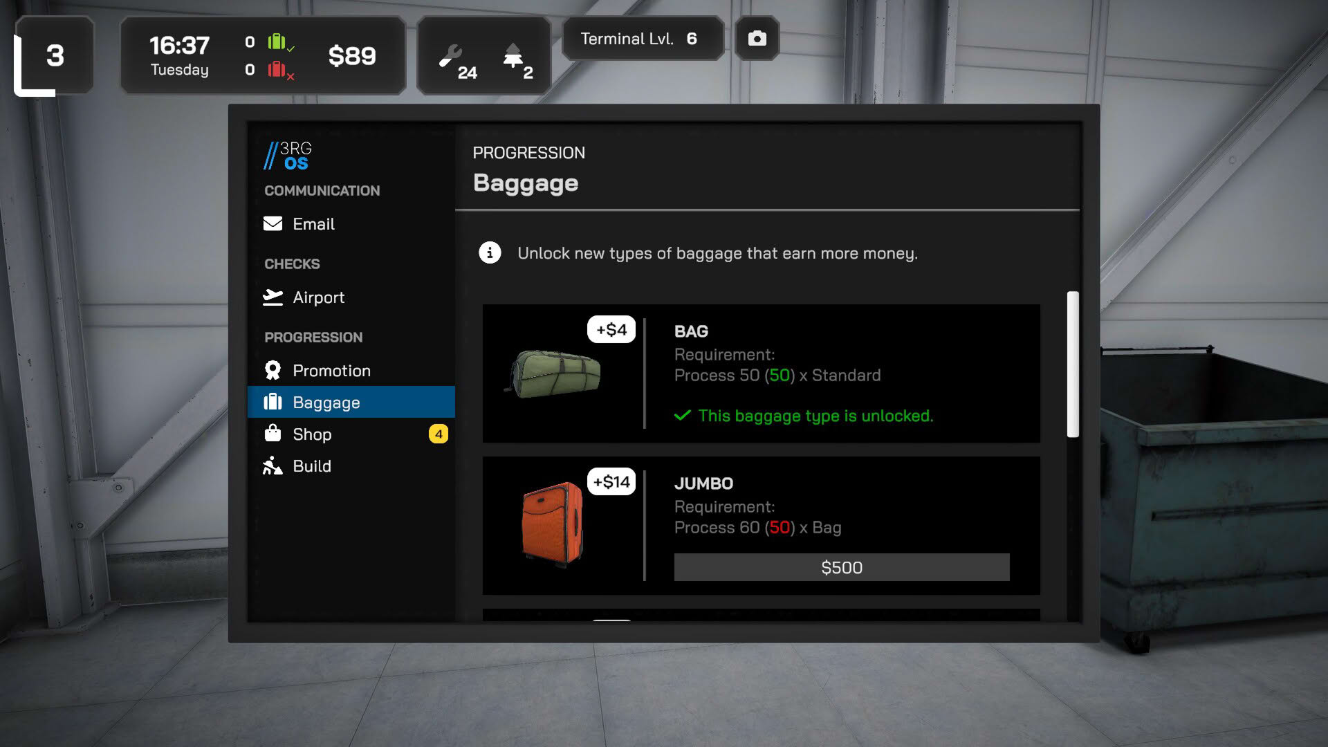 Screenshot for Airport Baggage Simulator