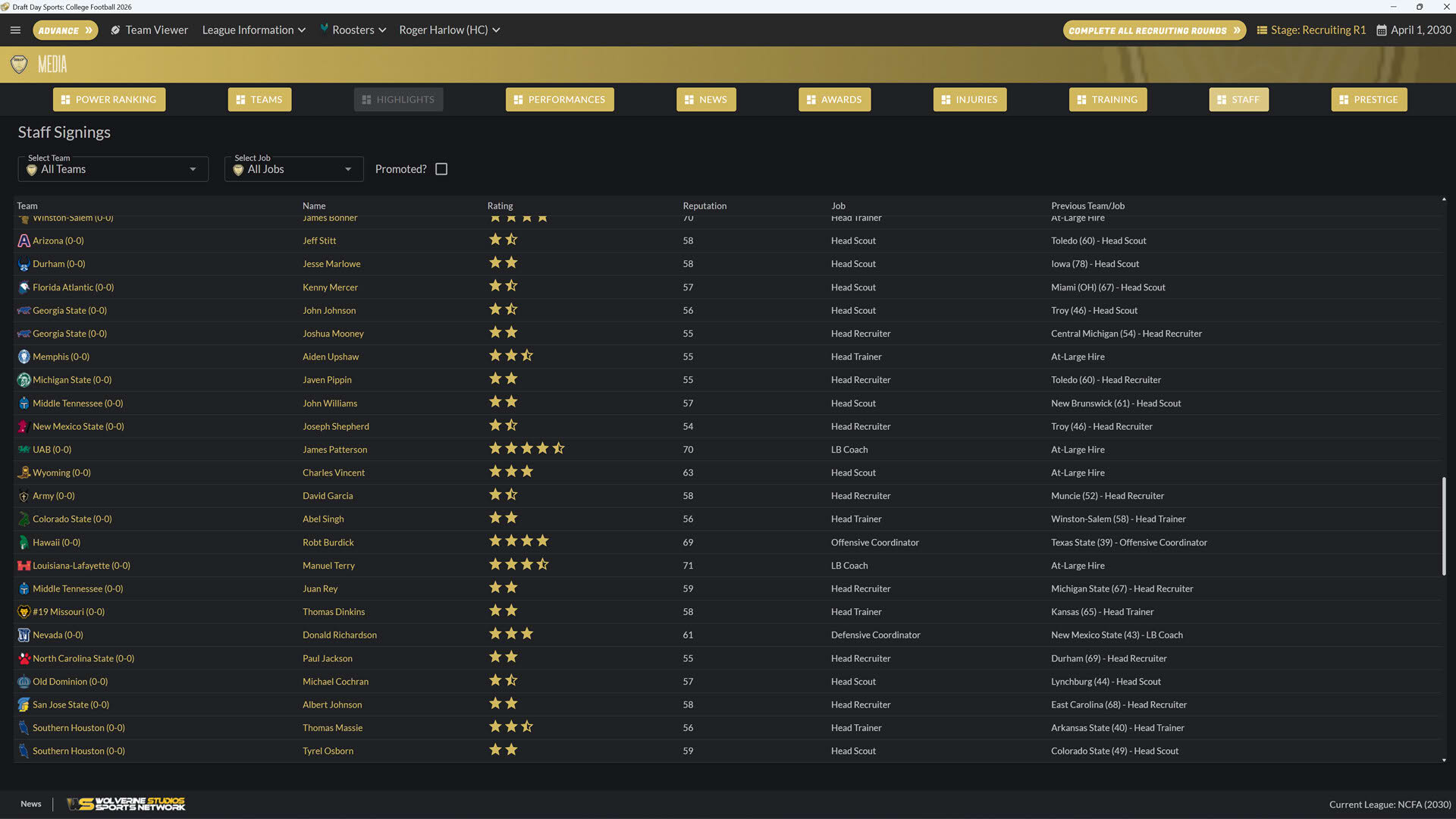 Screenshot for Draft Day Sports: College Football 2026