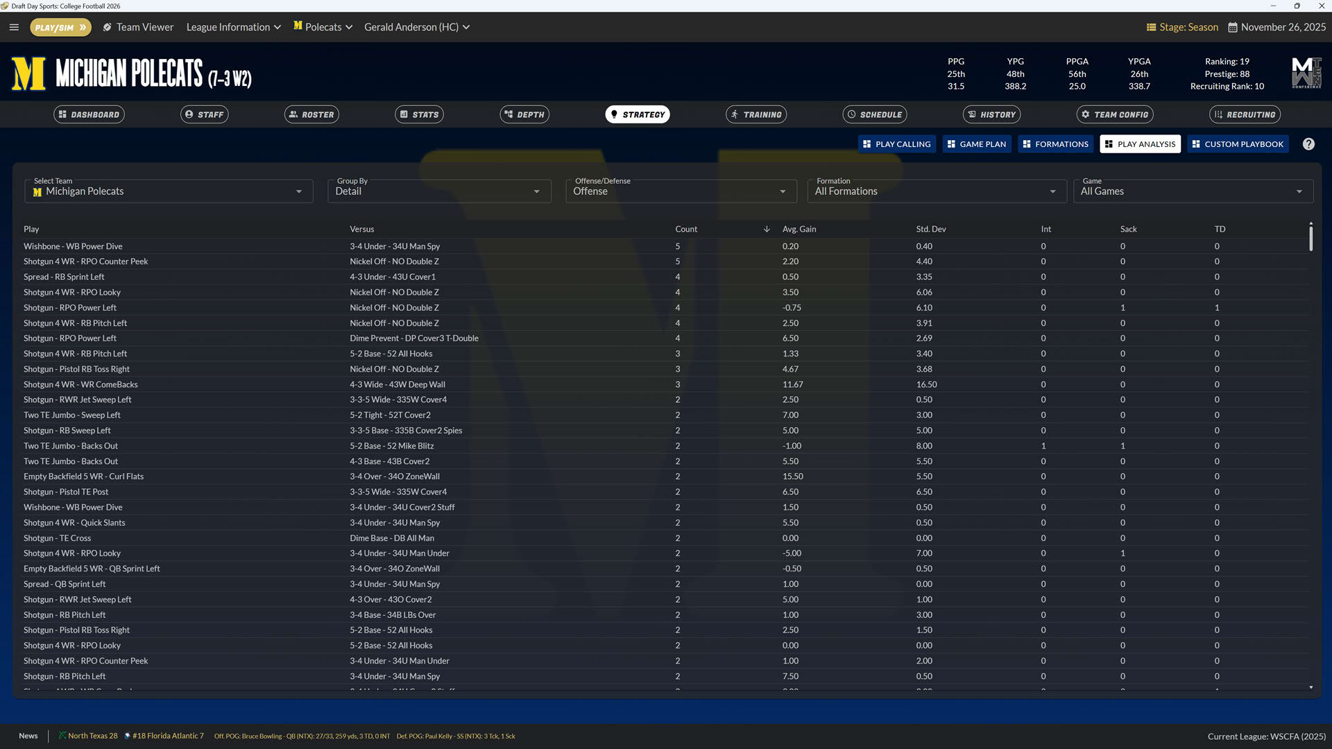 Screenshot for Draft Day Sports: College Football 2026