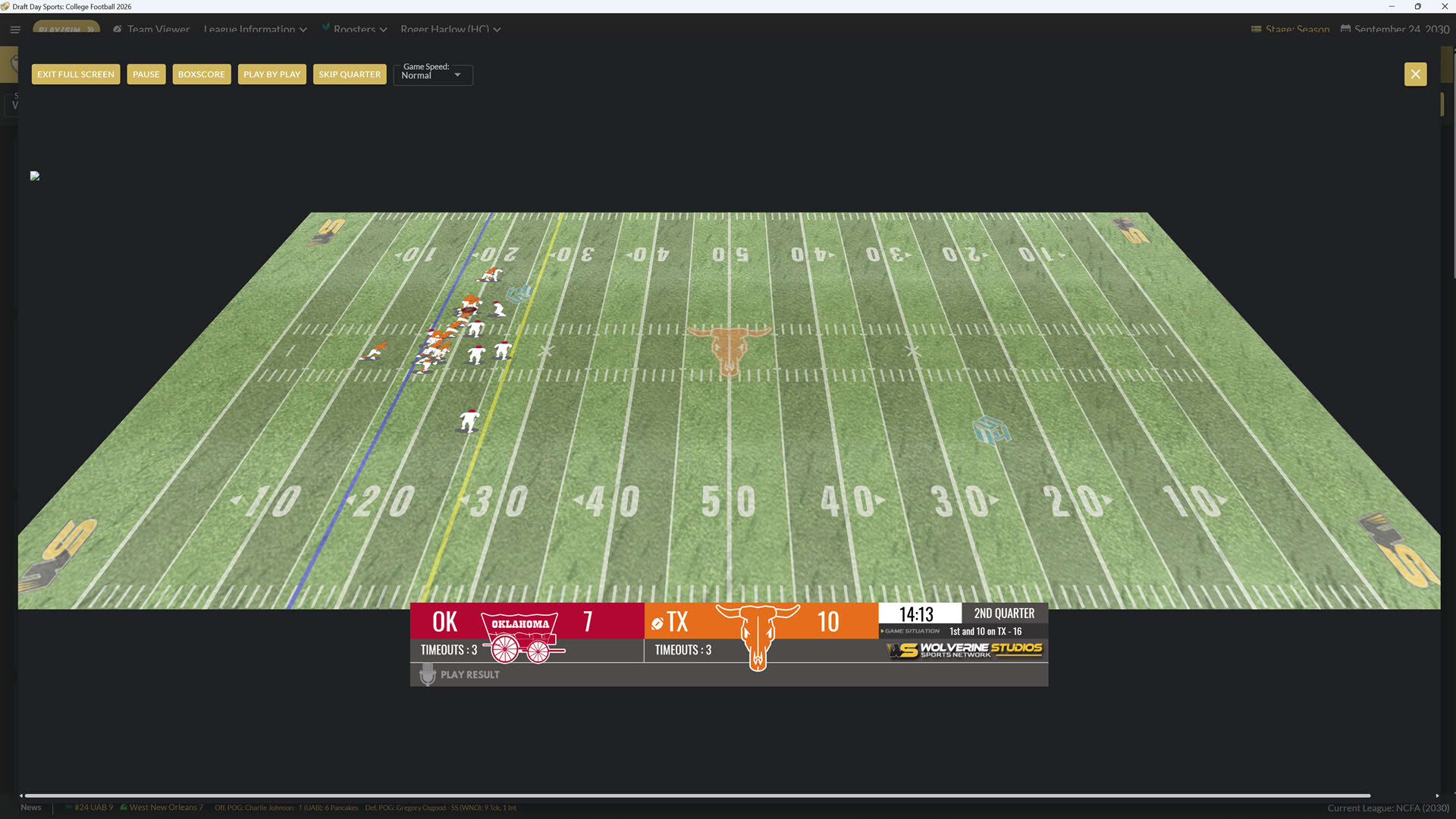 Screenshot for Draft Day Sports: College Football 2026