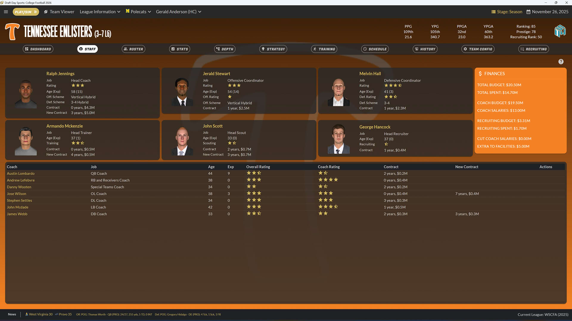 Screenshot for Draft Day Sports: College Football 2026