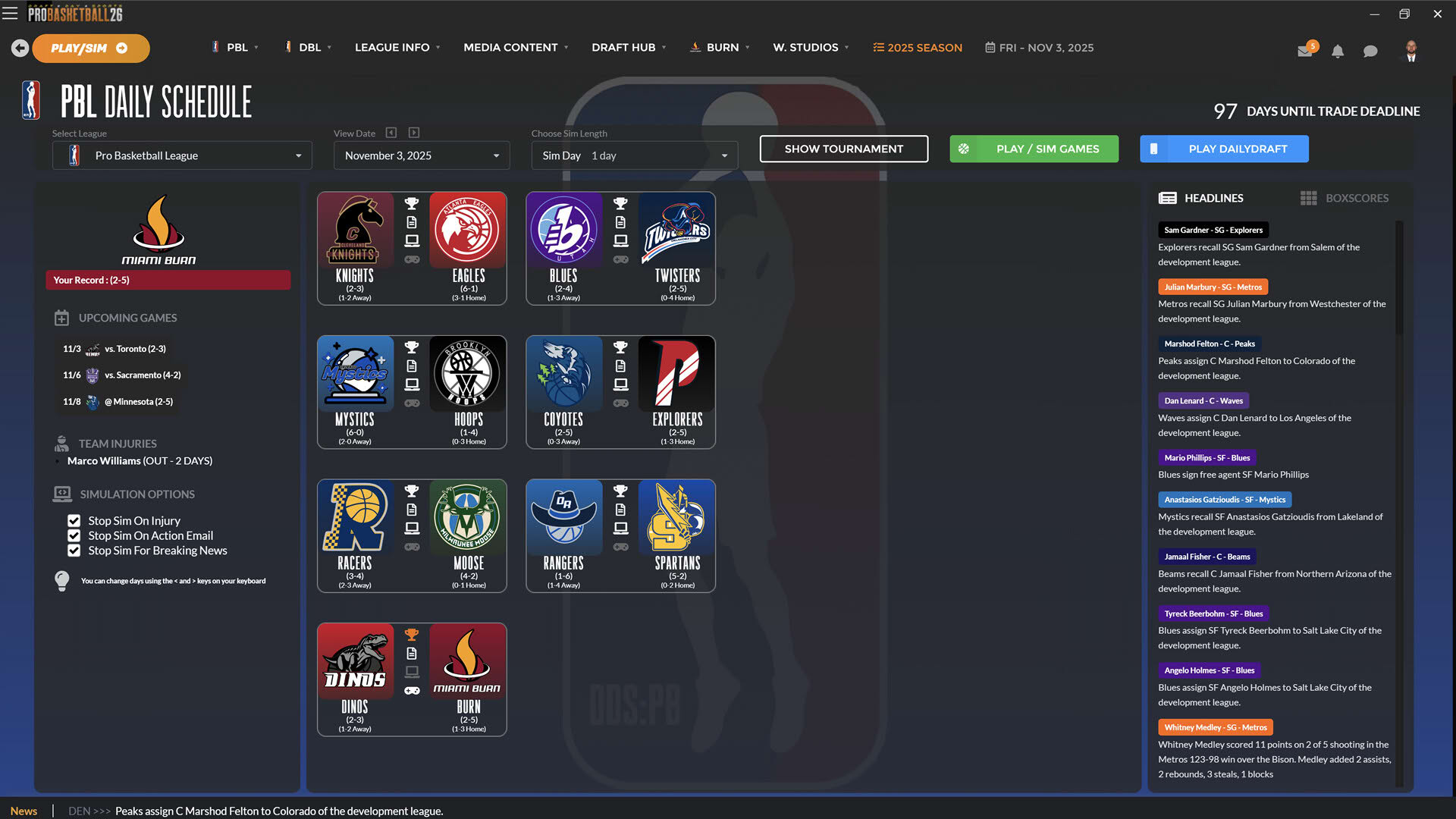 Screenshot for Draft Day Sports: Pro Basketball 26