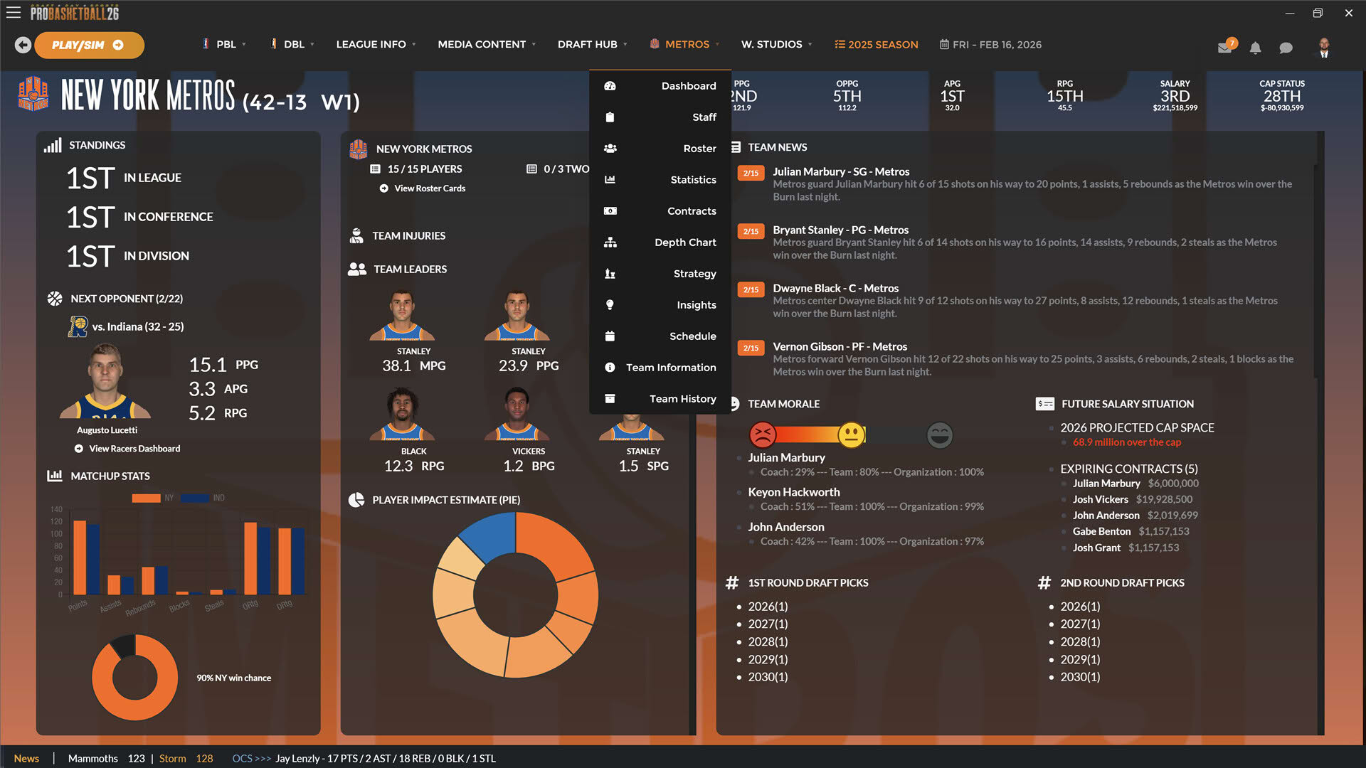 Screenshot for Draft Day Sports: Pro Basketball 26