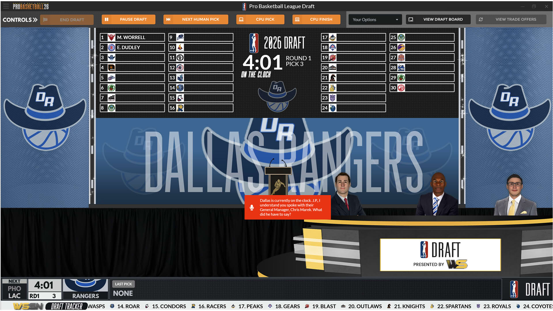 Screenshot for Draft Day Sports: Pro Basketball 26