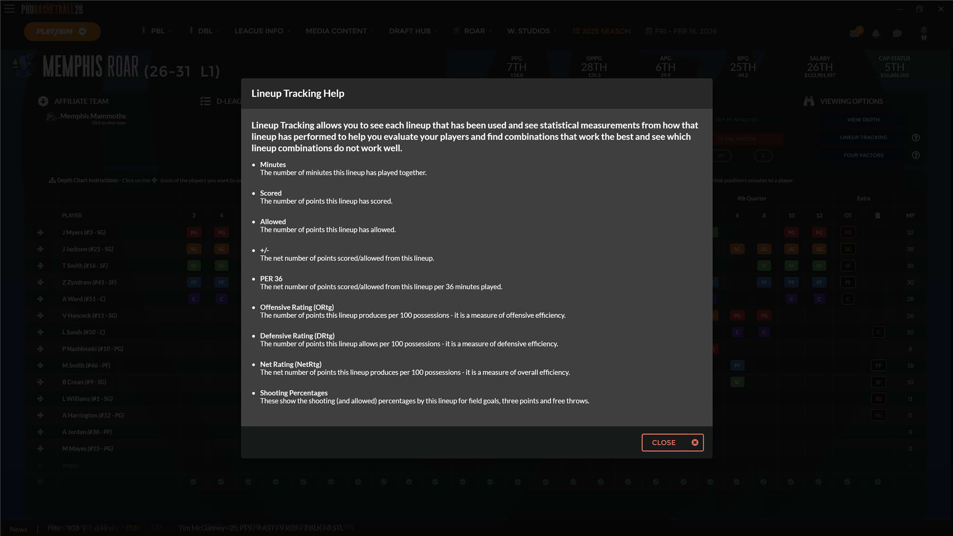 Screenshot for Draft Day Sports: Pro Basketball 26