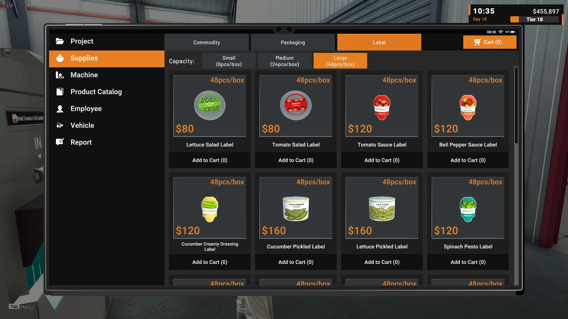 Screenshot for Food Processing Simulator