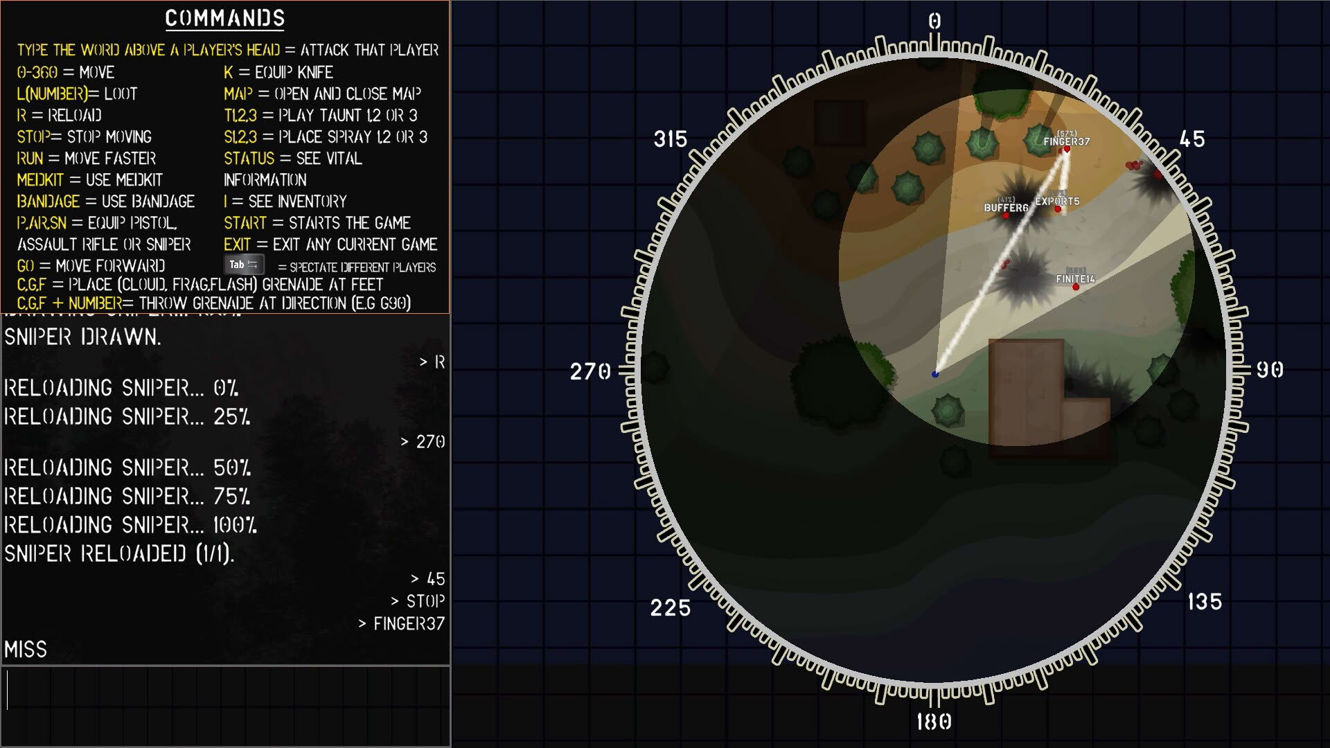 Screenshot for Text Battle Royale