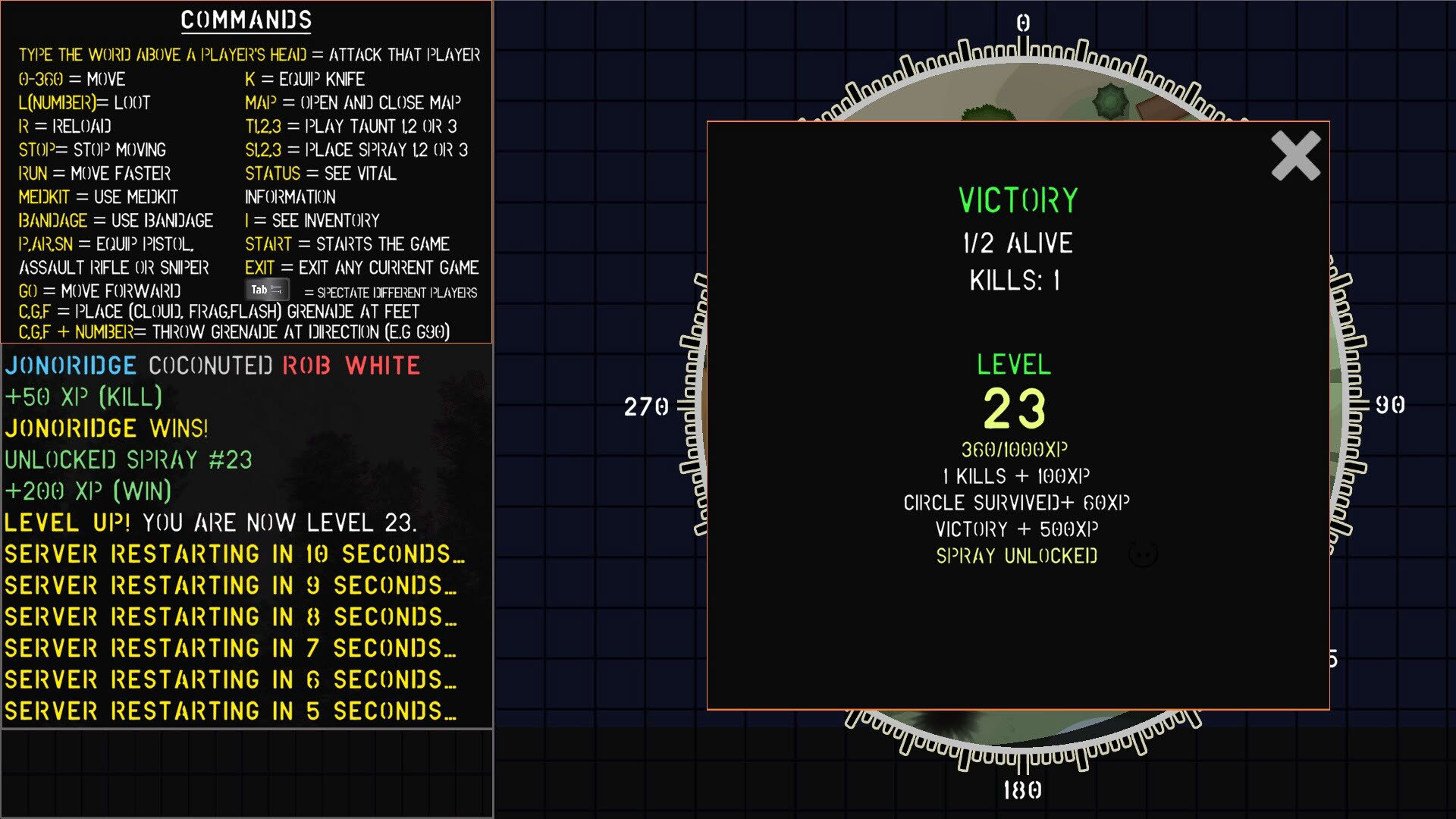 Screenshot for Text Battle Royale