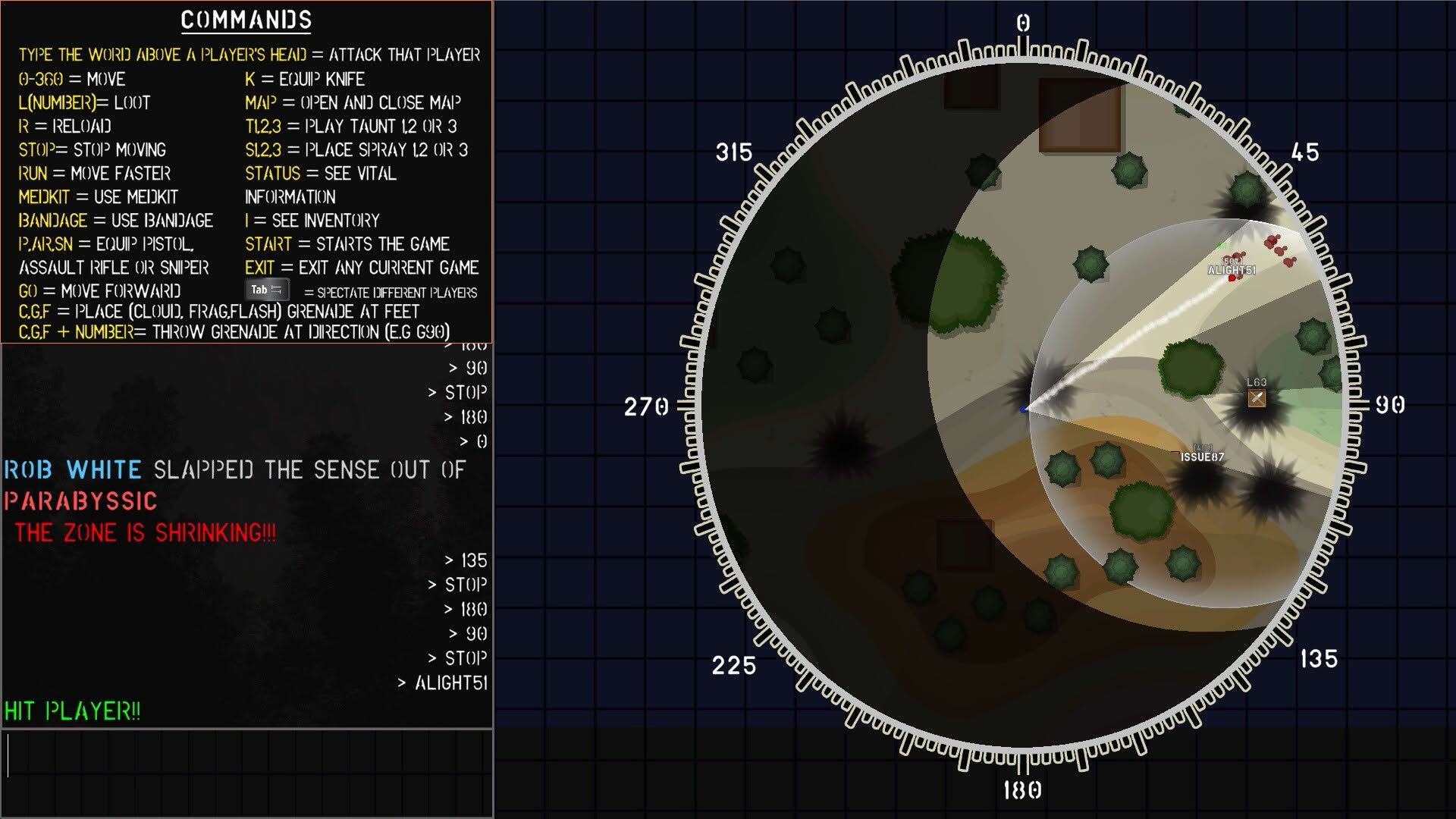 Screenshot for Text Battle Royale