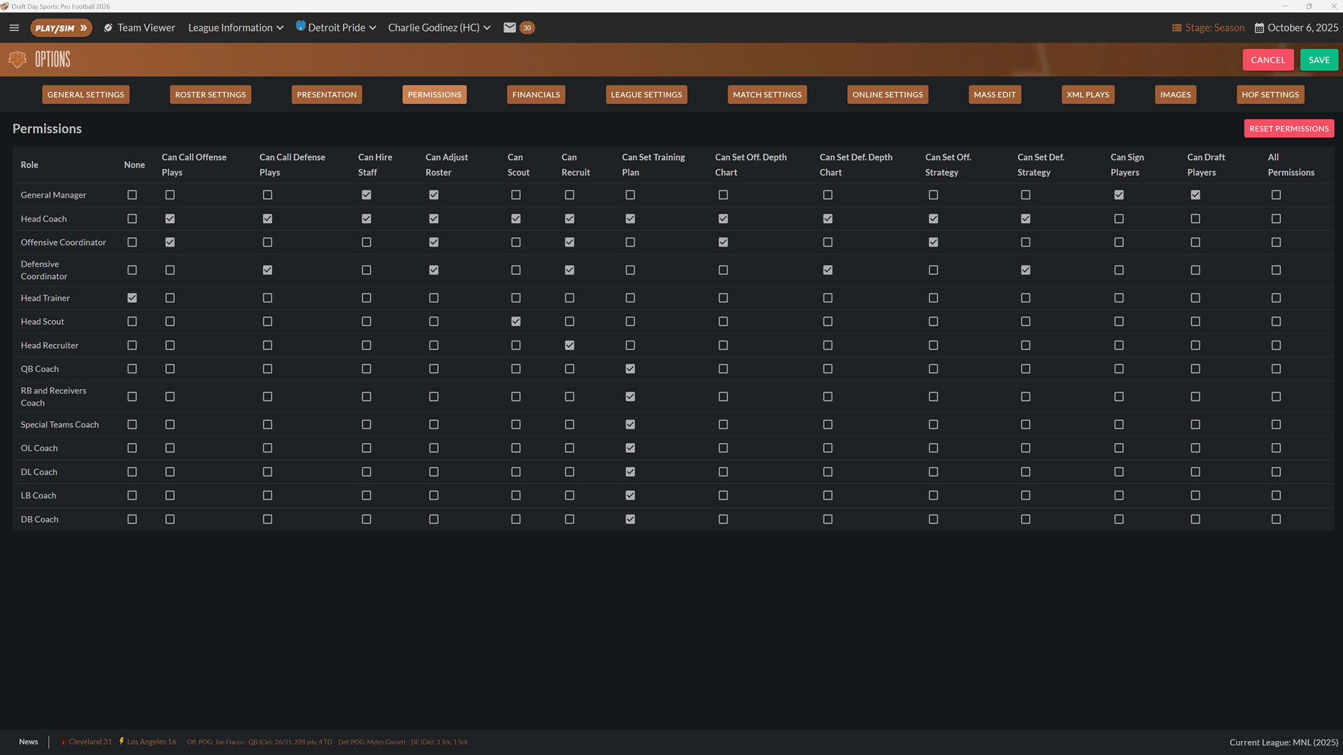 Screenshot for Draft Day Sports: Pro Football 26