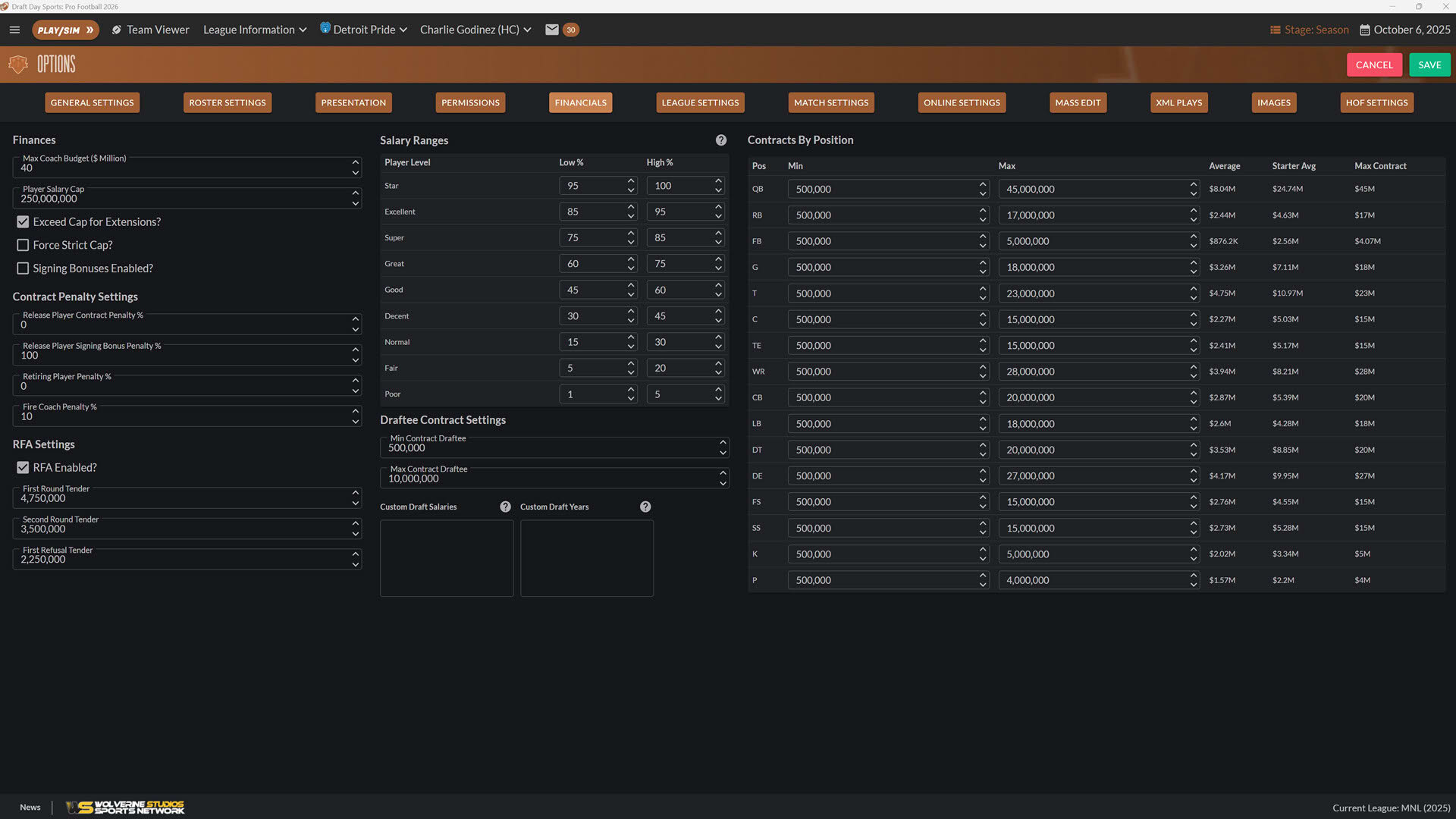 Screenshot for Draft Day Sports: Pro Football 26