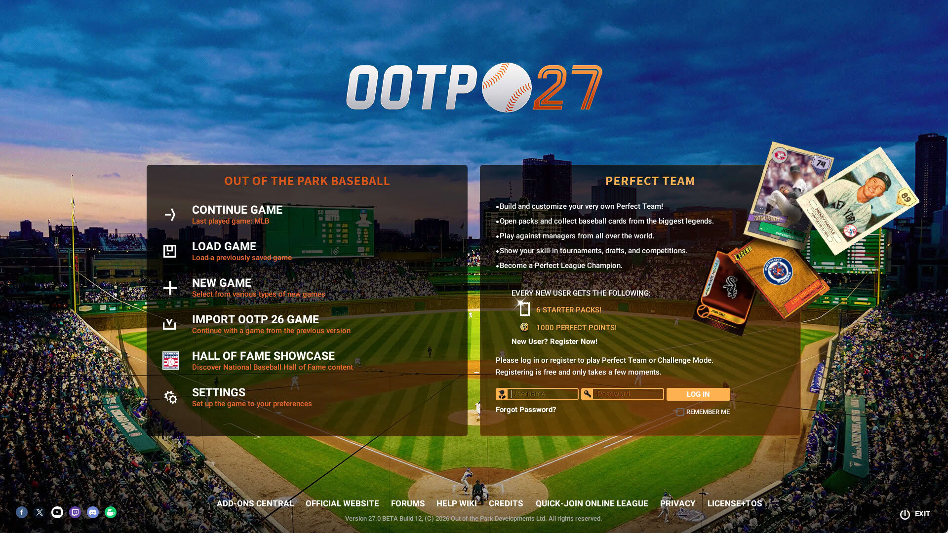 Screenshot for Out of the Park Baseball 27