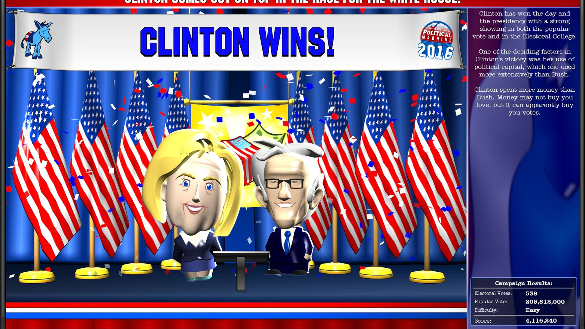 Screenshot for The Political Machine 2016