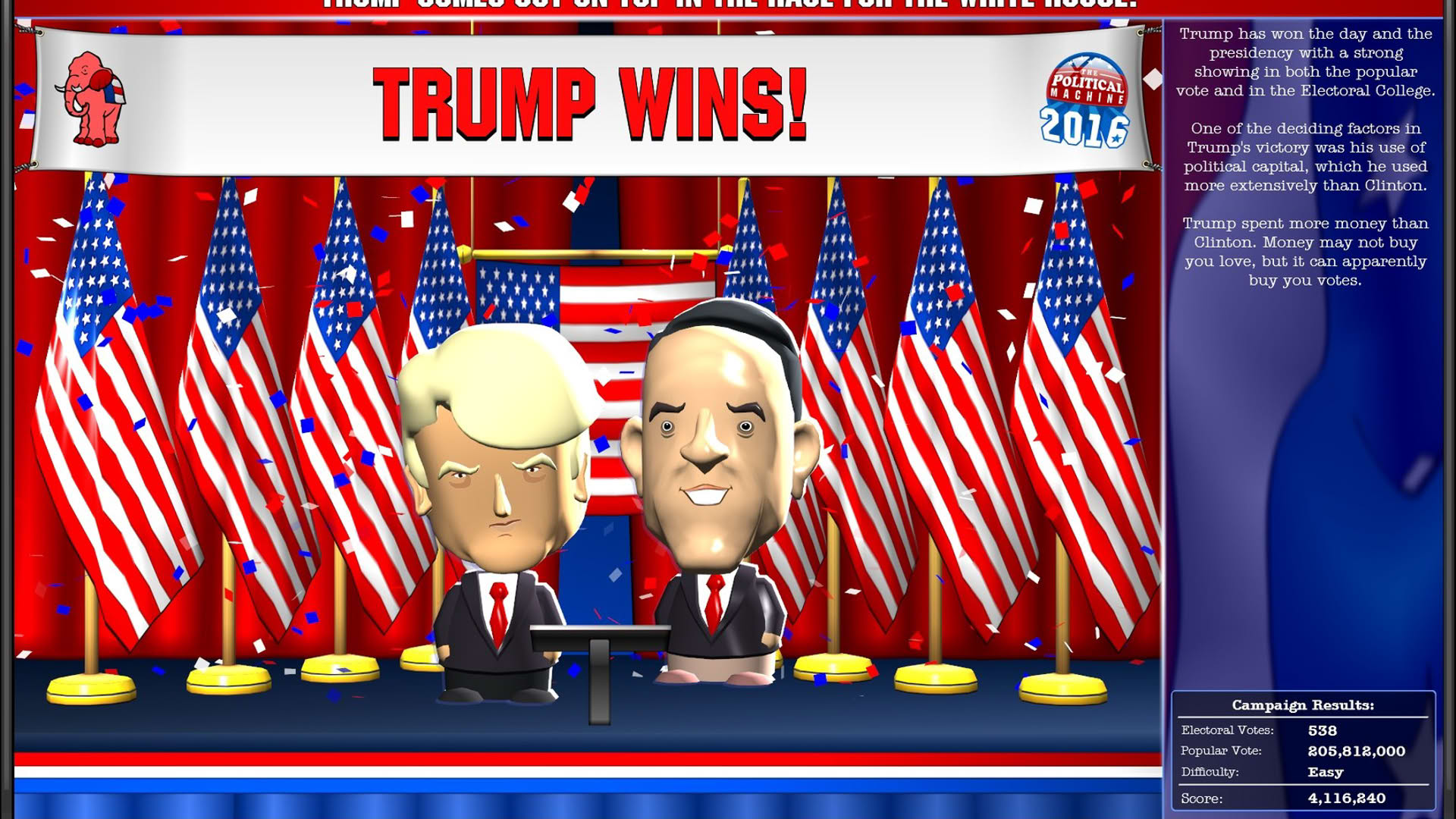 Screenshot for The Political Machine 2016