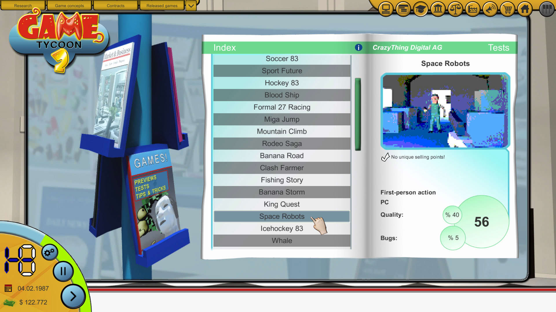 Screenshot for Game Tycoon 2