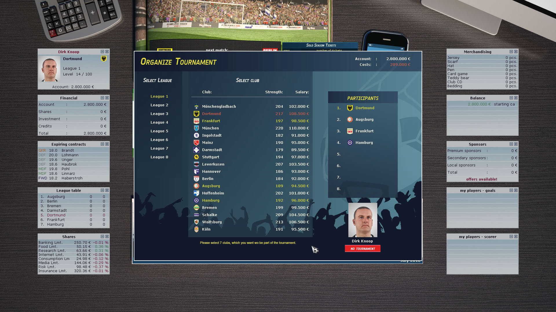 Screenshot for Club Manager 2016