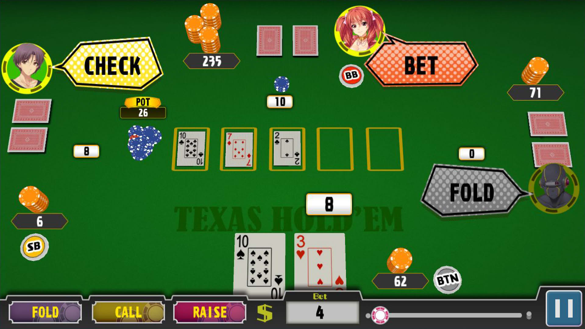 Screenshot for Poker Pretty Girls Battle: Texas Hold'em