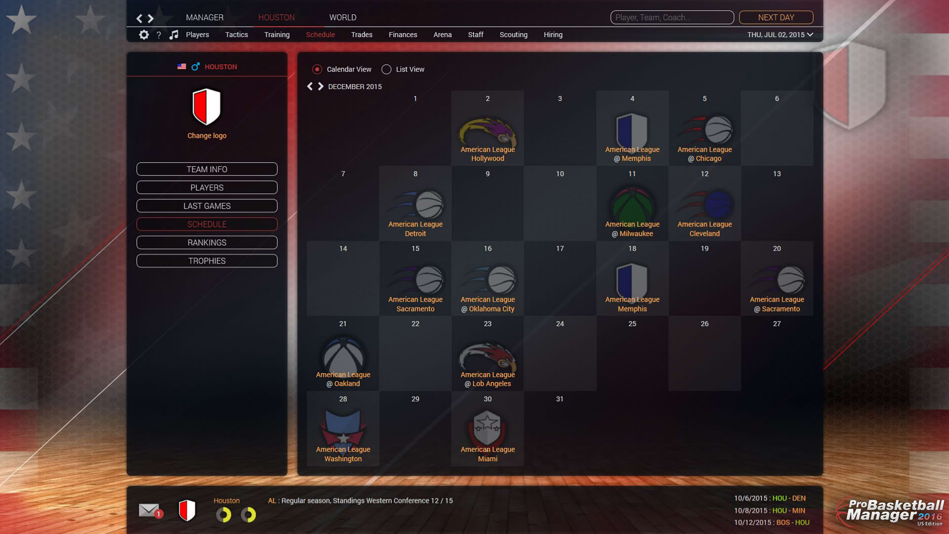Screenshot for Pro Basketball Manager 2016