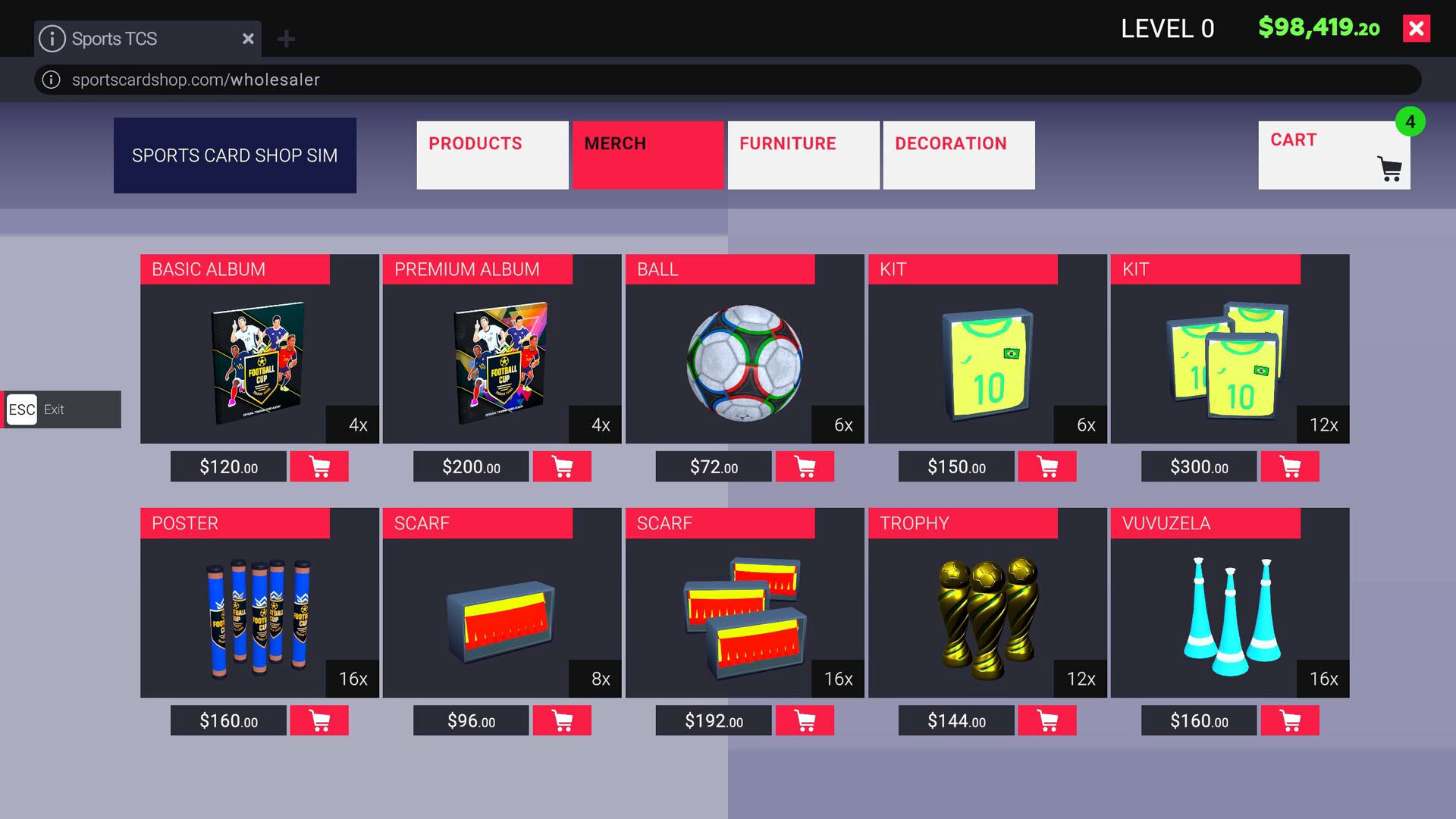 Screenshot for Sports Card Shop Simulator
