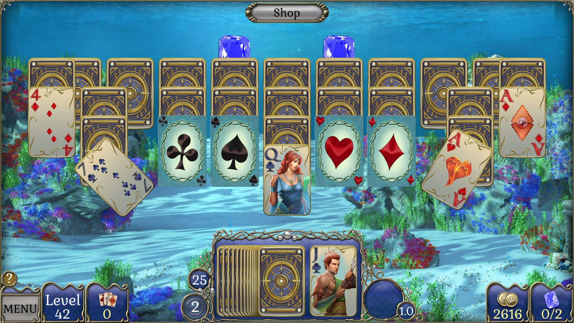 Screenshot for Jewel Match Atlantis Solitaire 5: Collector's Edition