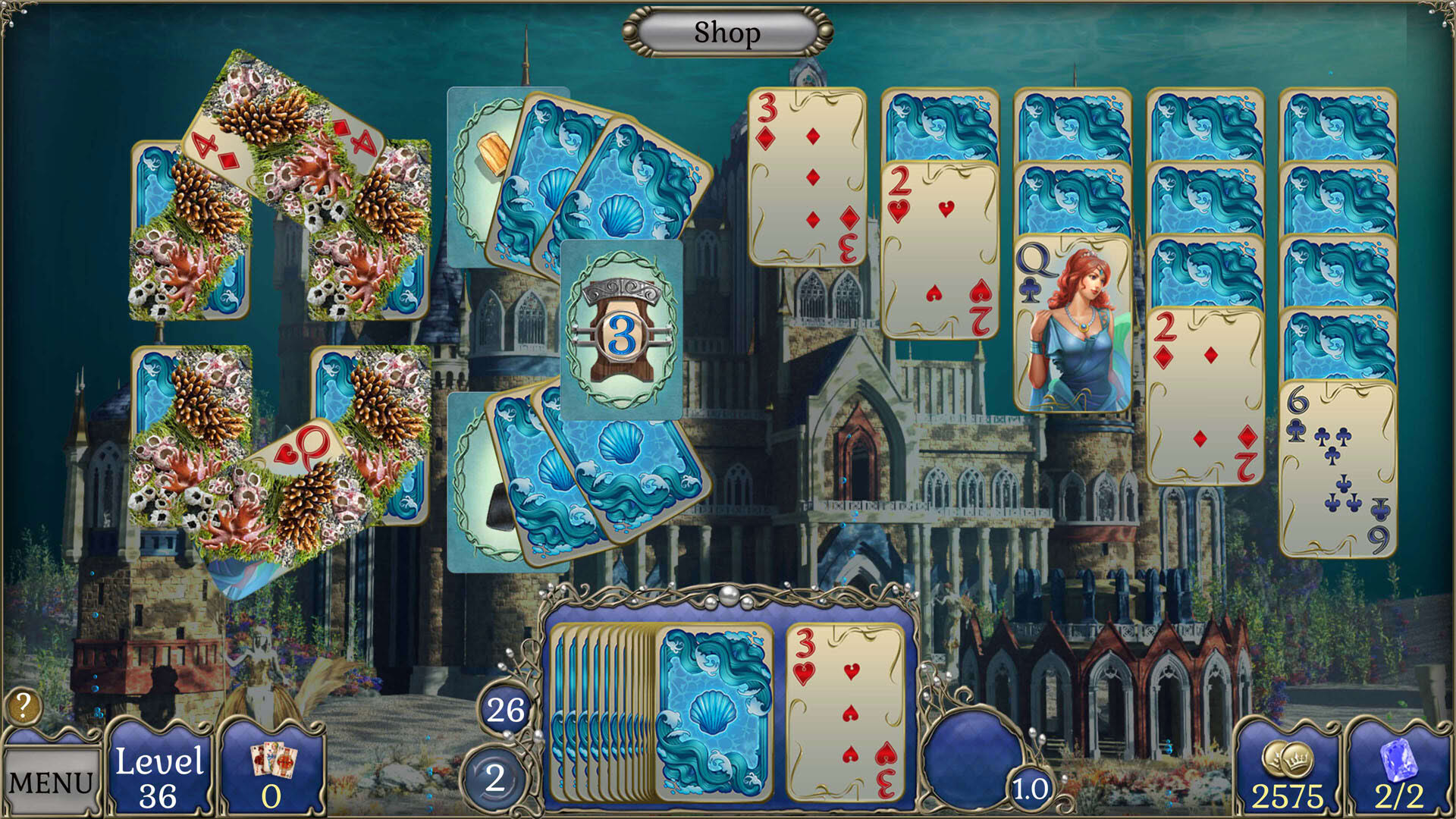 Screenshot for Jewel Match Atlantis Solitaire 5: Collector's Edition