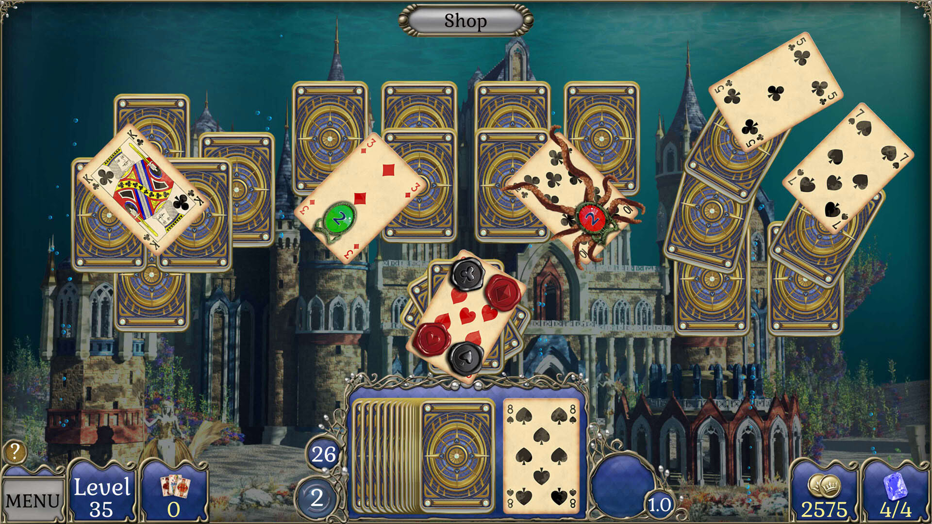 Screenshot for Jewel Match Atlantis Solitaire 5: Collector's Edition