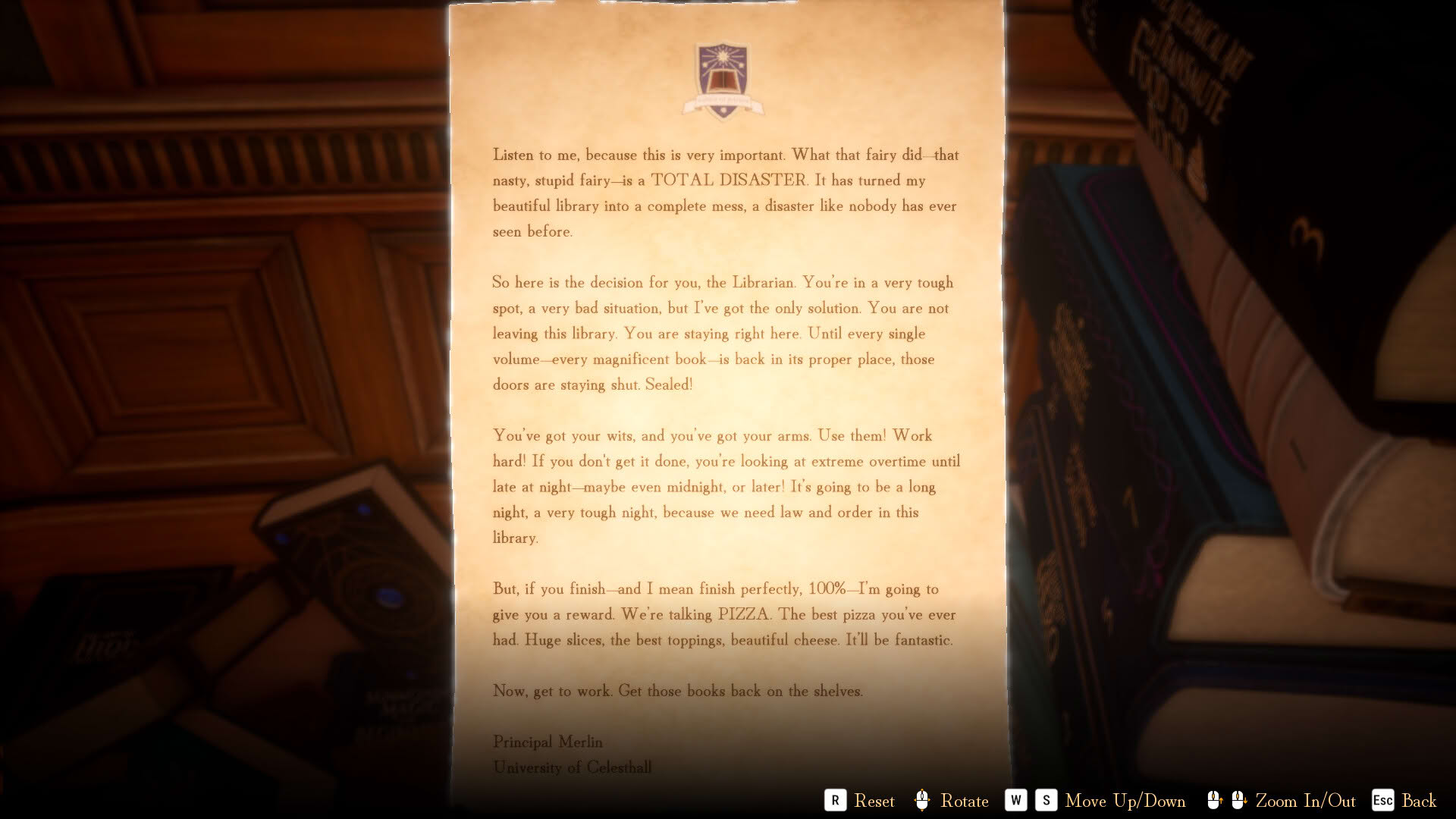 Screenshot for Librarian: Tidy Up the Arcane Library!
