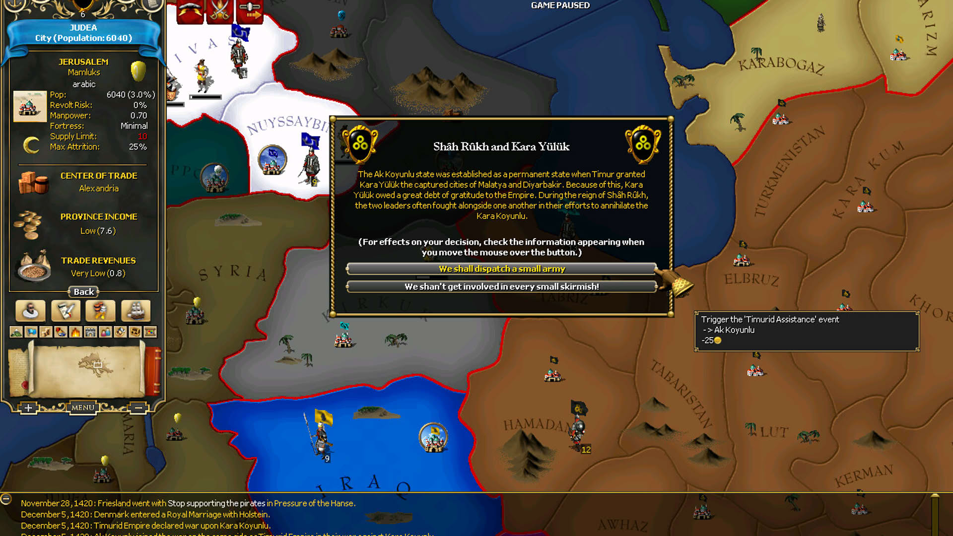Screenshot for For The Glory: A Europa Universalis Game