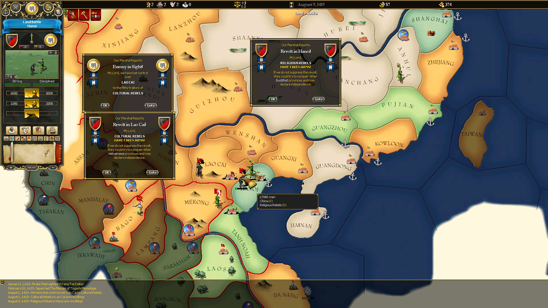 Screenshot for For The Glory: A Europa Universalis Game
