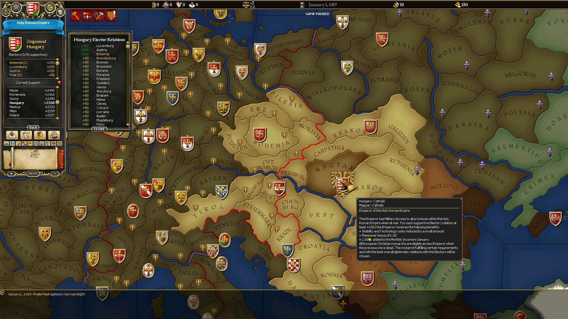 Screenshot for For The Glory: A Europa Universalis Game