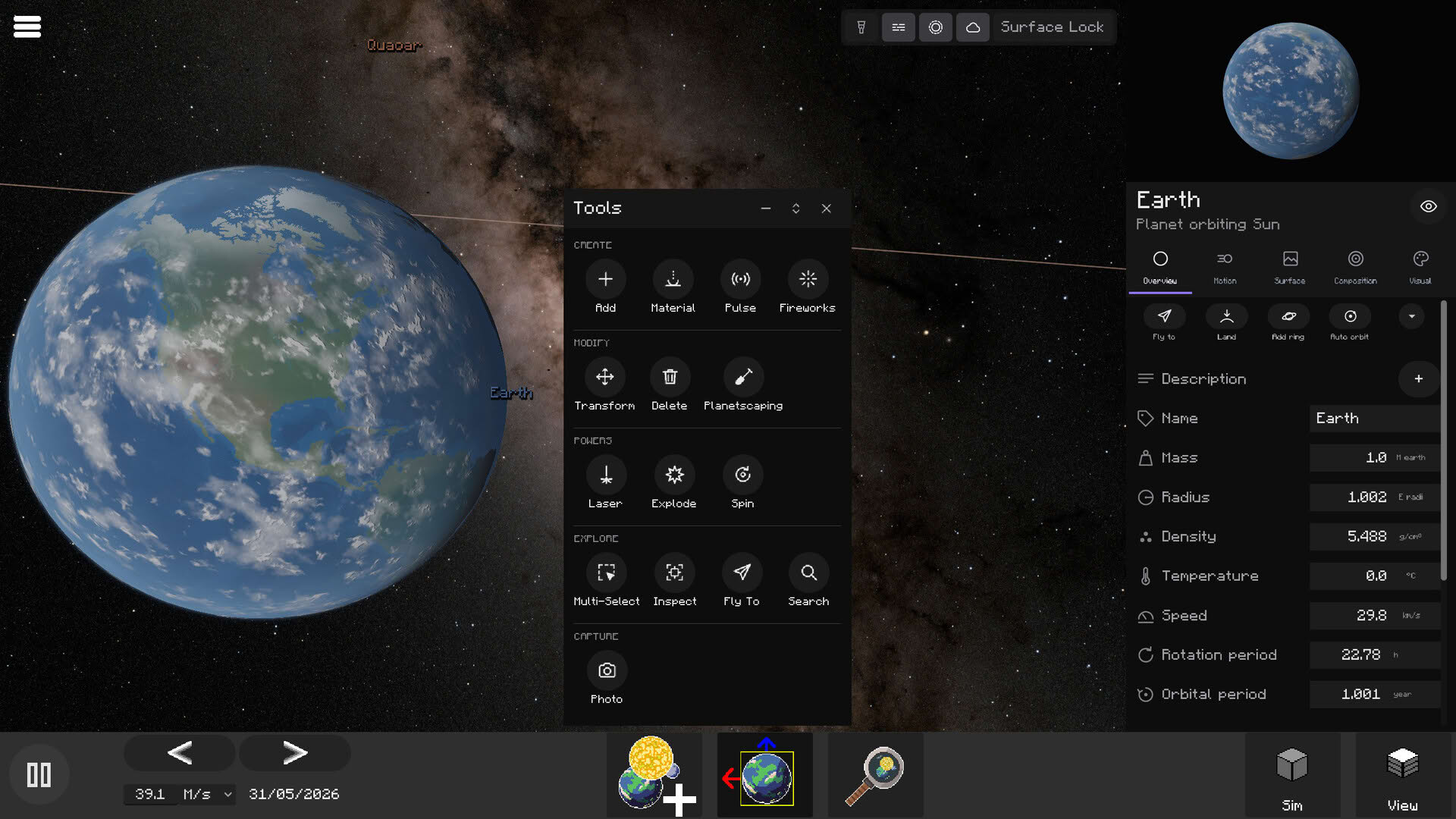 Screenshot for Solar Sandbox