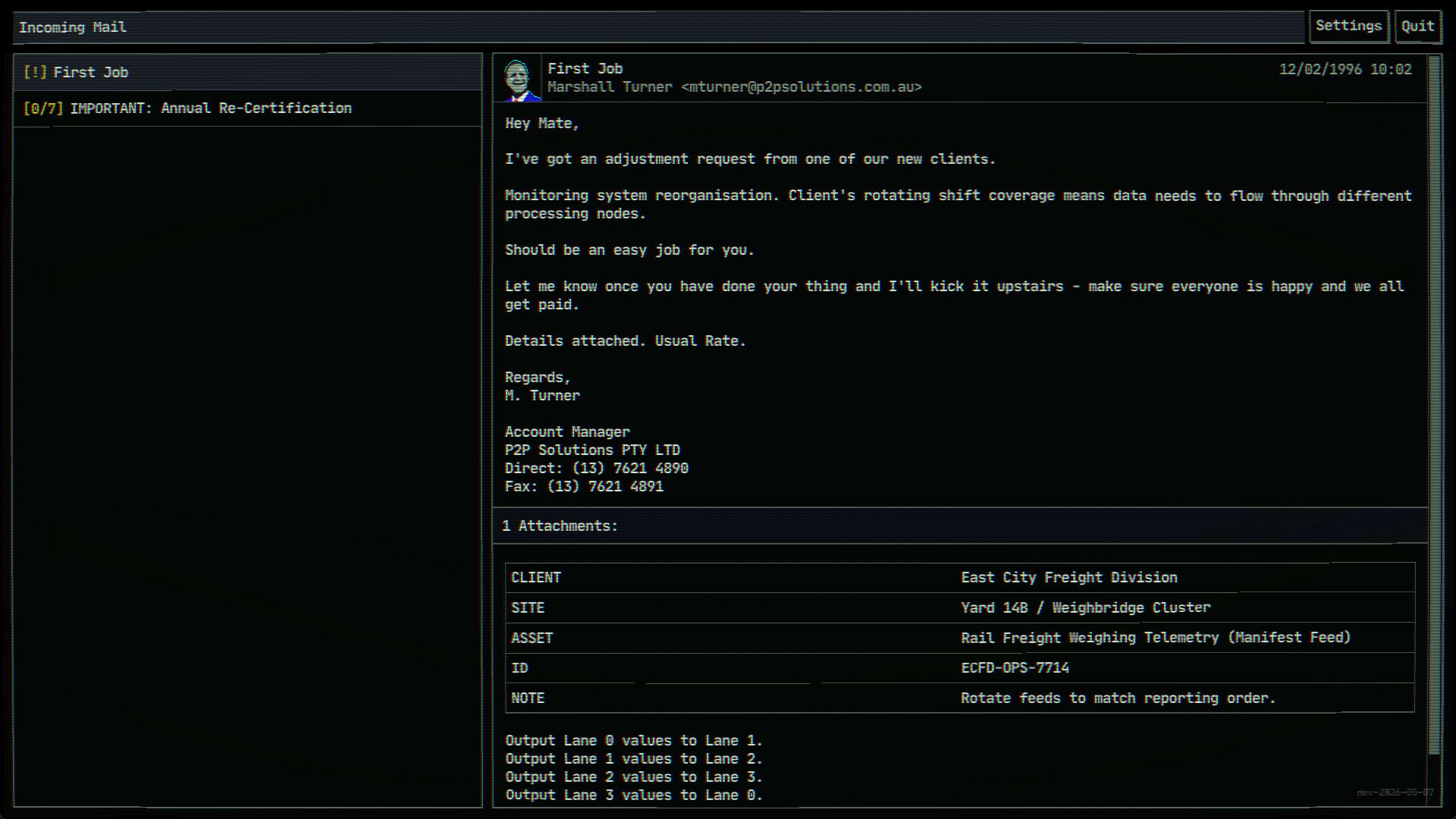 Screenshot for Lane-4: A dystopian Programming Thriller