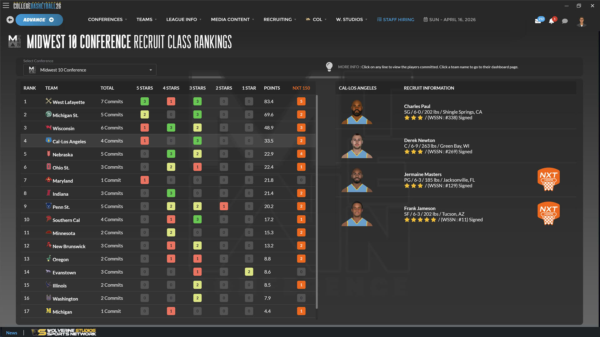 Screenshot for Draft Day Sports: College Basketball 26
