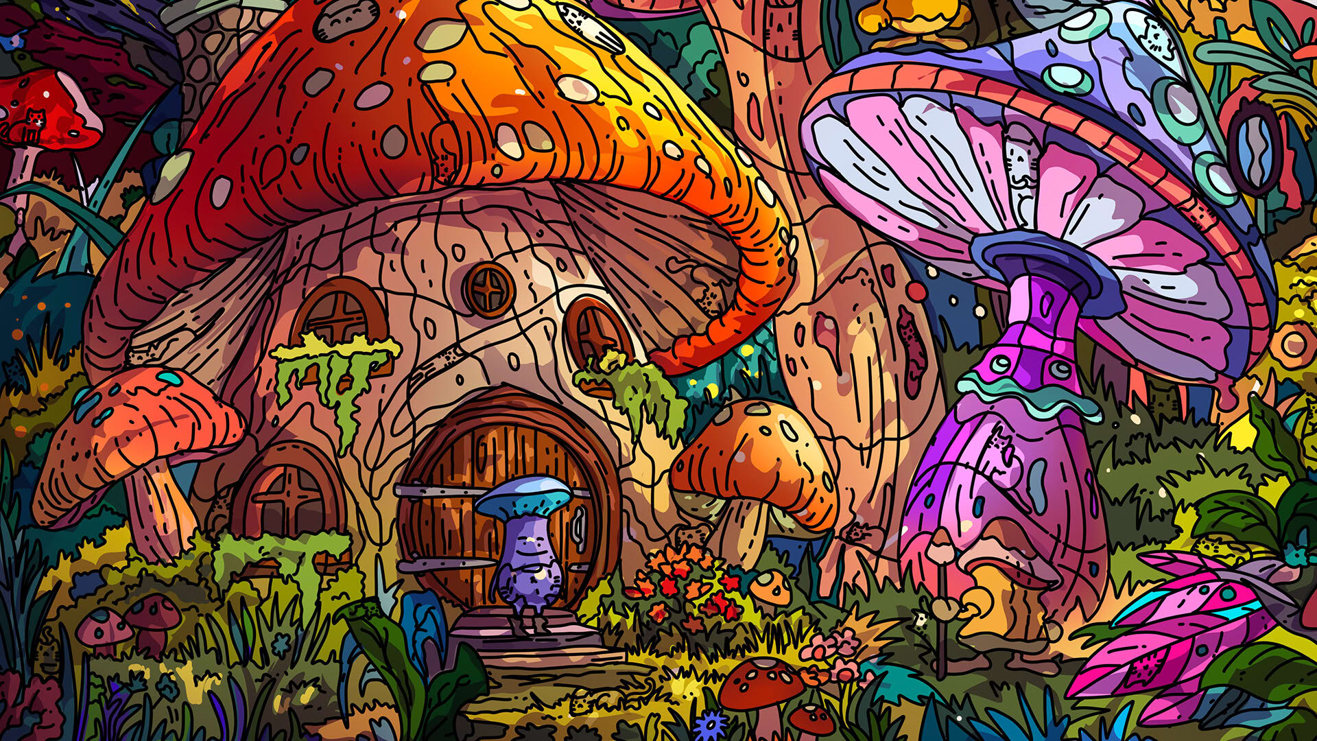 Screenshot for 100 Mushroom Cats