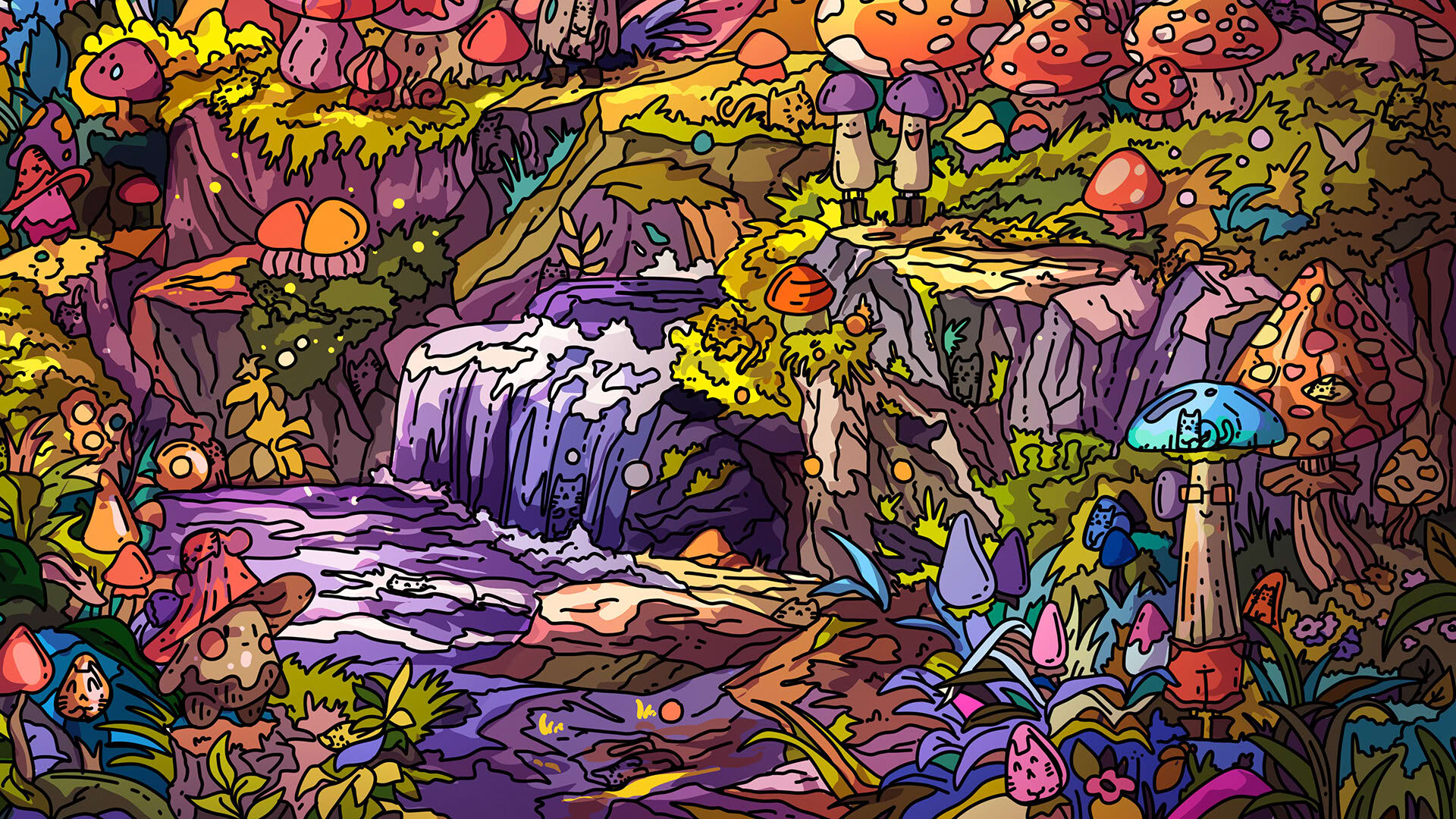 Screenshot for 100 Mushroom Cats