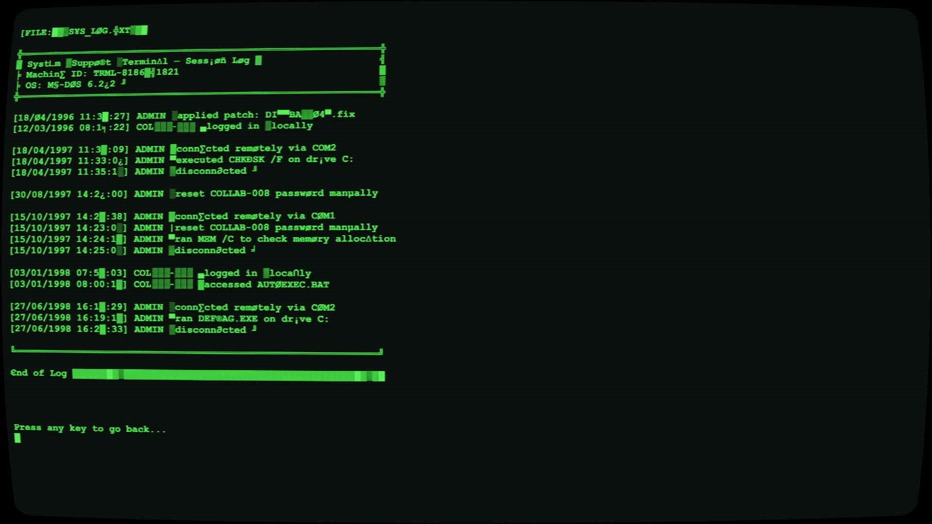 Screenshot for Unknown Terminal