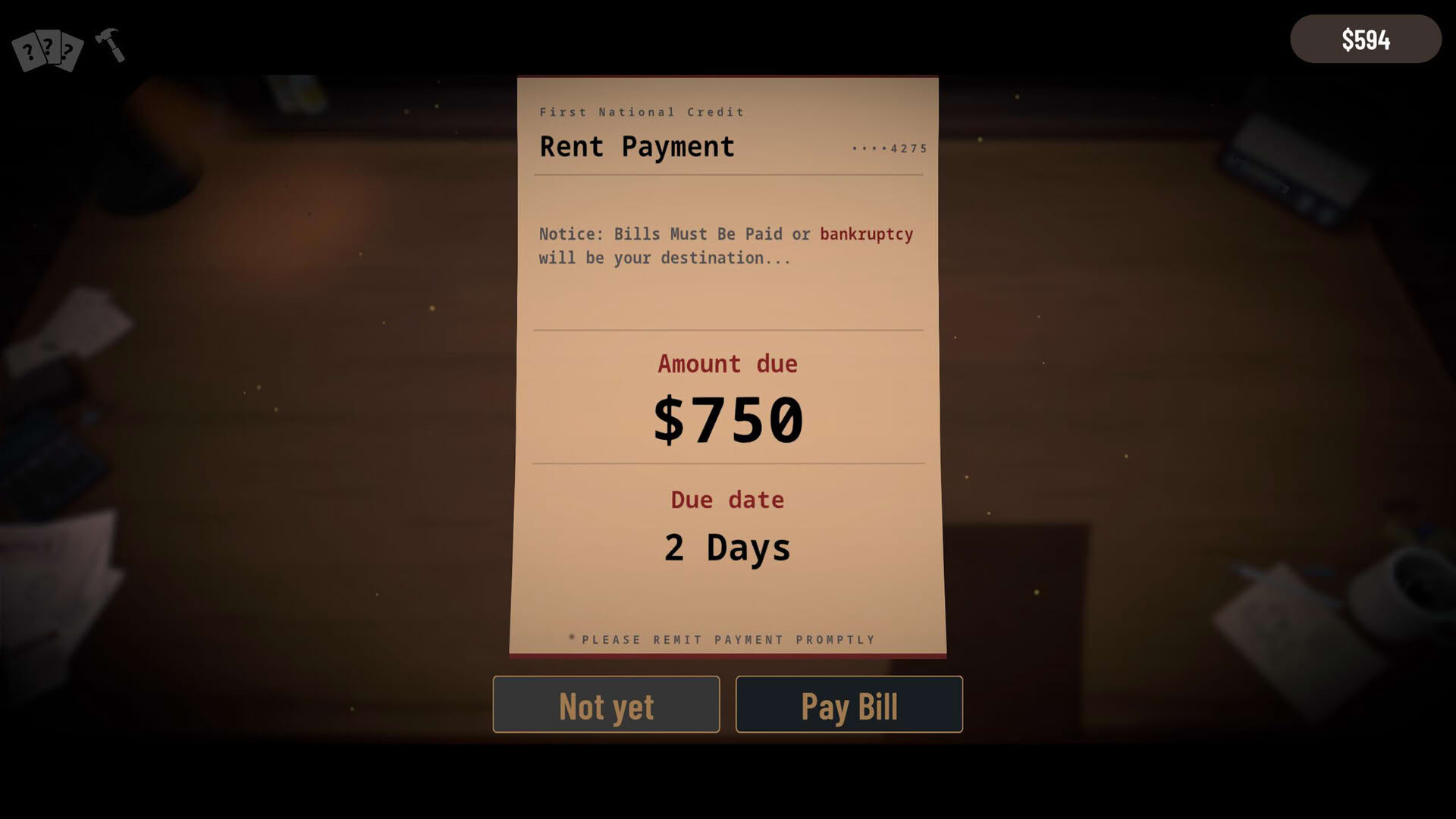 Screenshot for Bills Must Be Paid