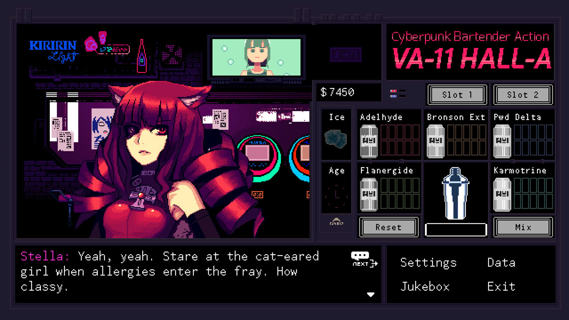 Screenshot for VA-11 Hall-A: Cyberpunk Bartender Action