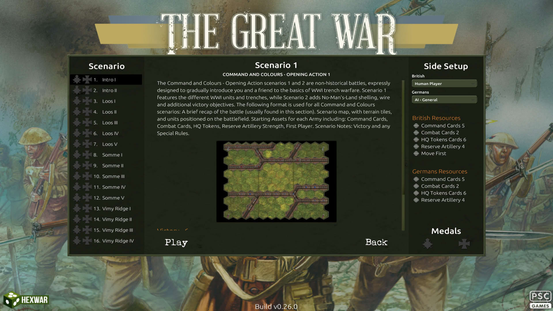 Screenshot for Commands & Colors: The Great War