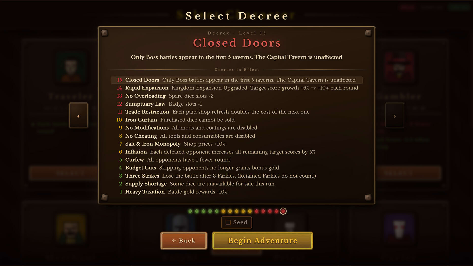 Screenshot for Dice Tavern: Farkle Roguelike