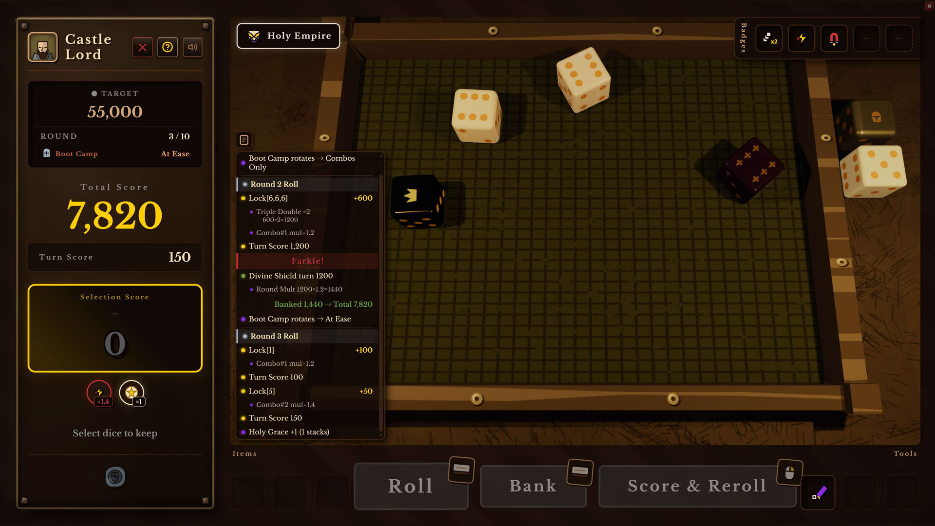 Screenshot for Dice Tavern: Farkle Roguelike