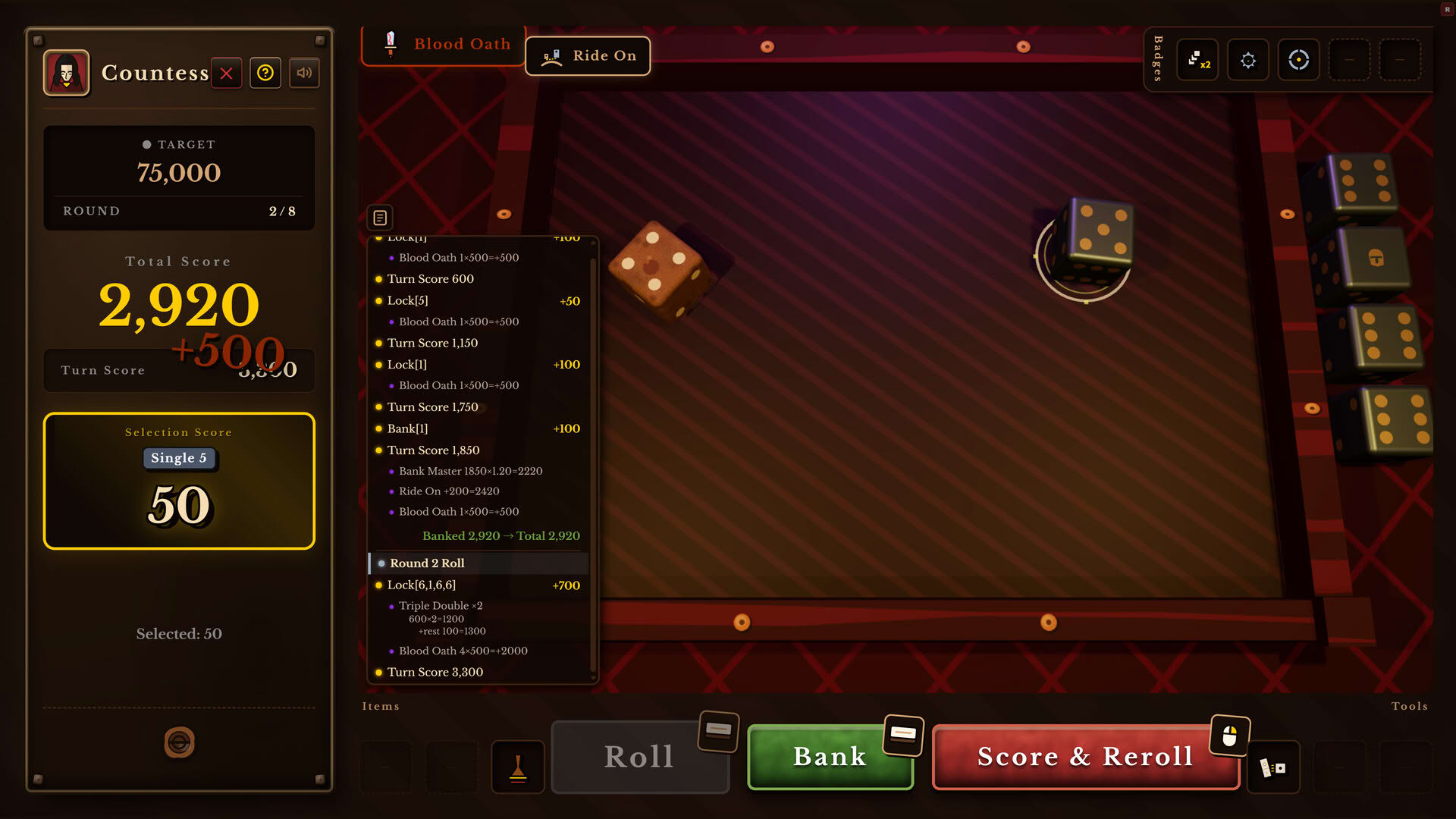 Screenshot for Dice Tavern: Farkle Roguelike
