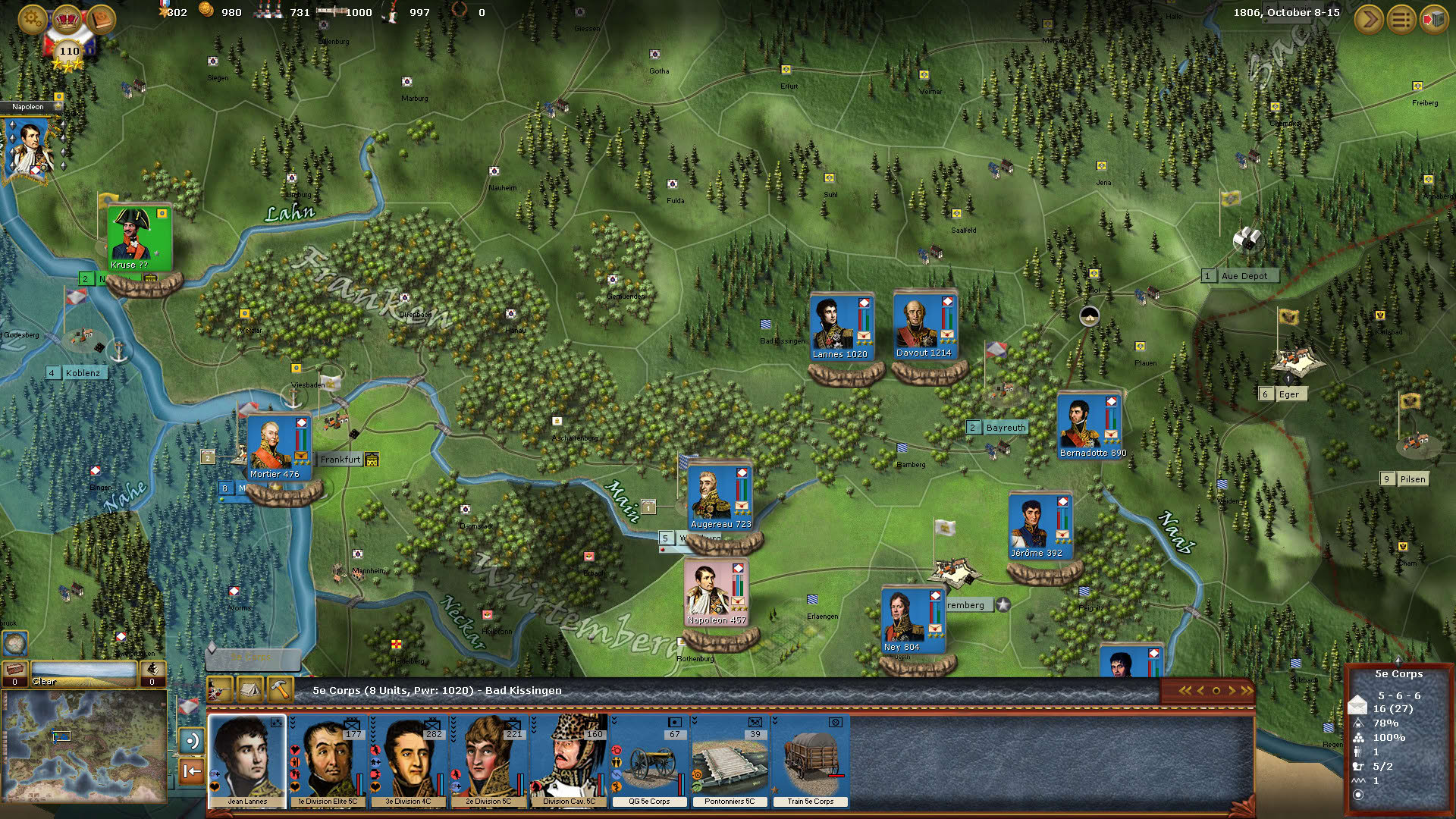 Screenshot for Wars of Napoleon