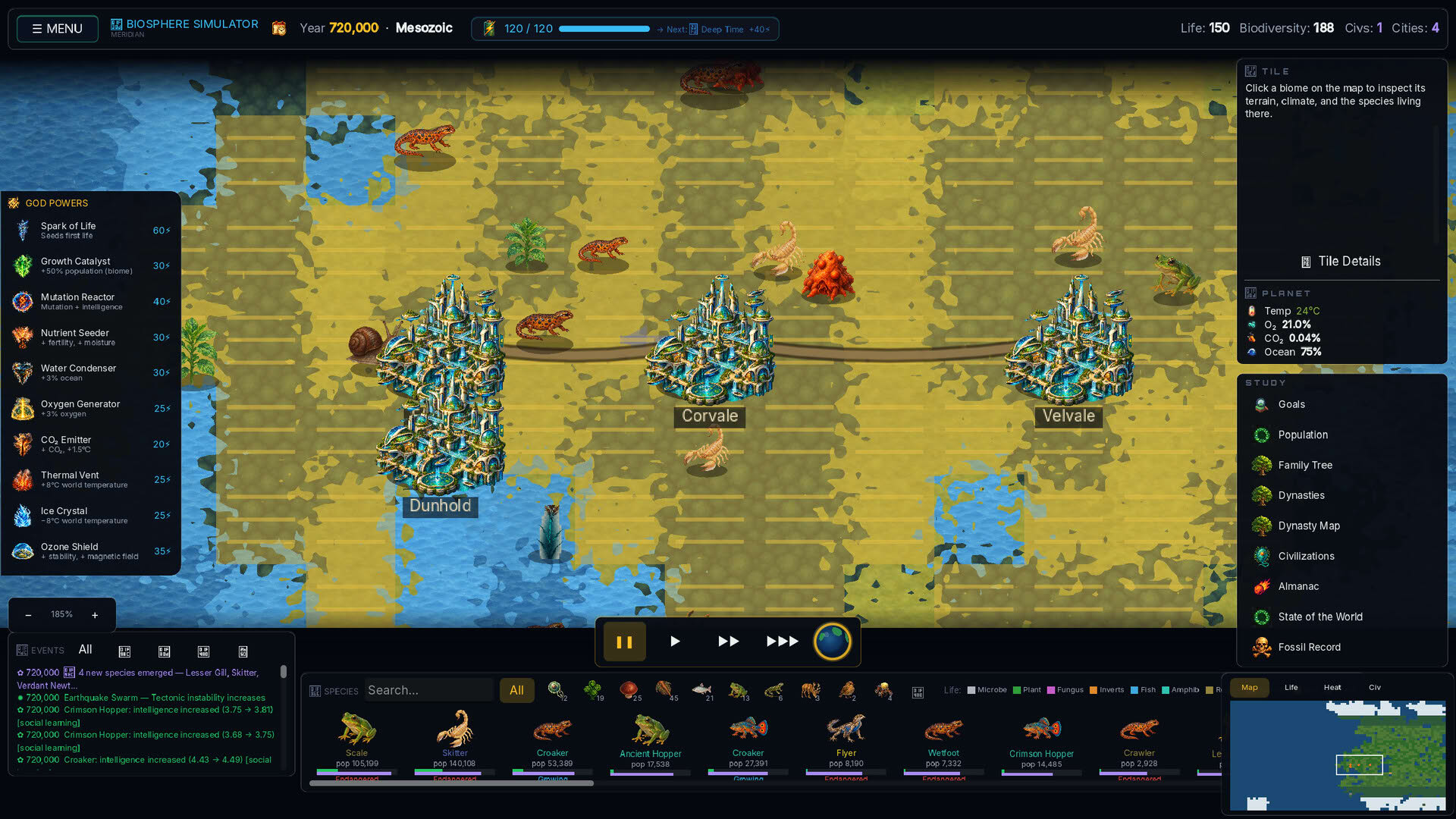 Screenshot for Biosphere Simulator