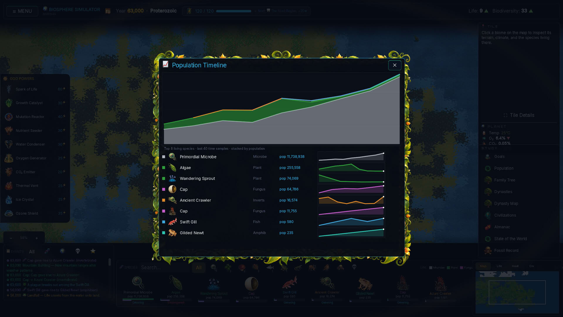 Screenshot for Biosphere Simulator