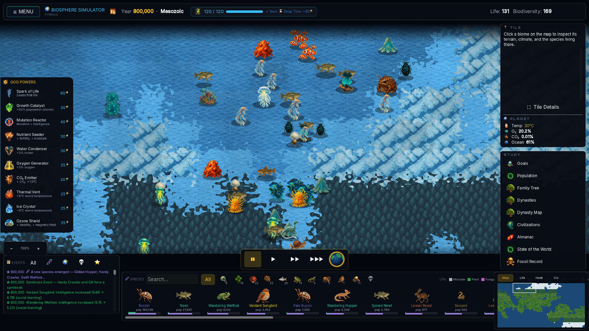 Screenshot for Biosphere Simulator