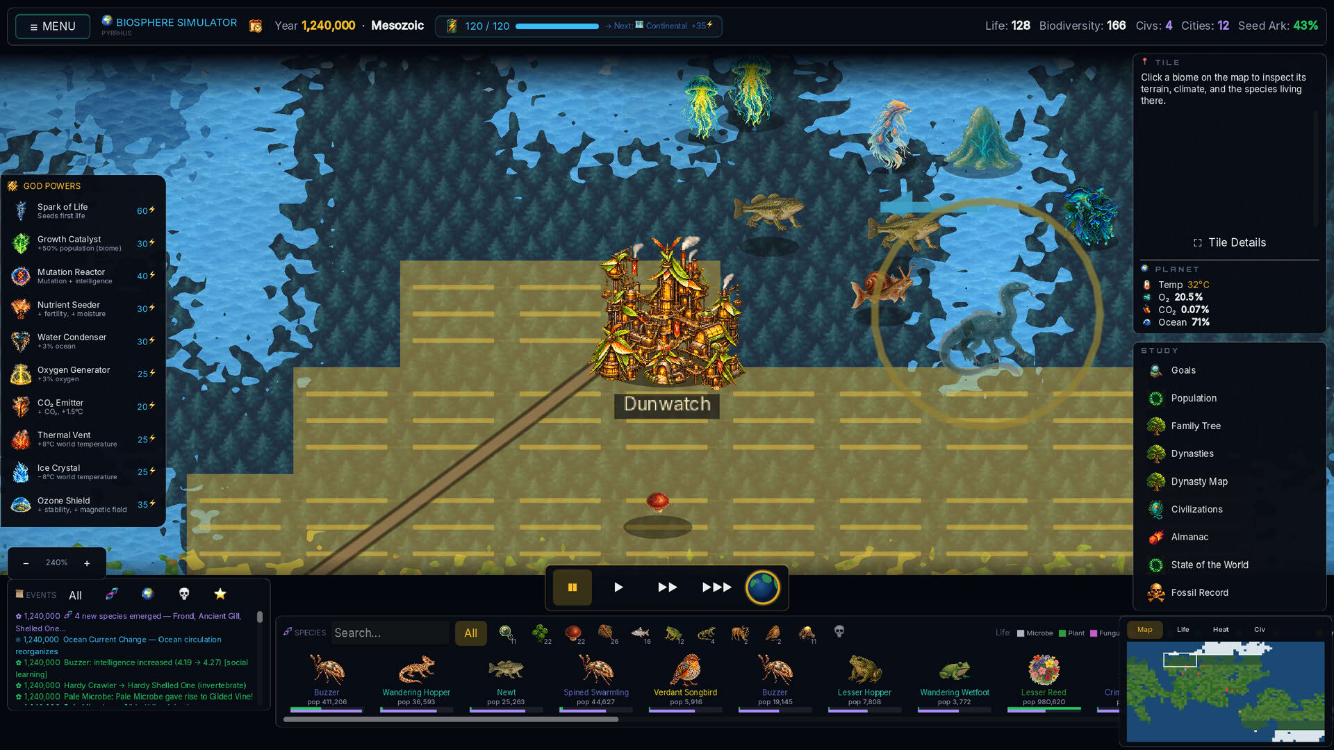 Screenshot for Biosphere Simulator