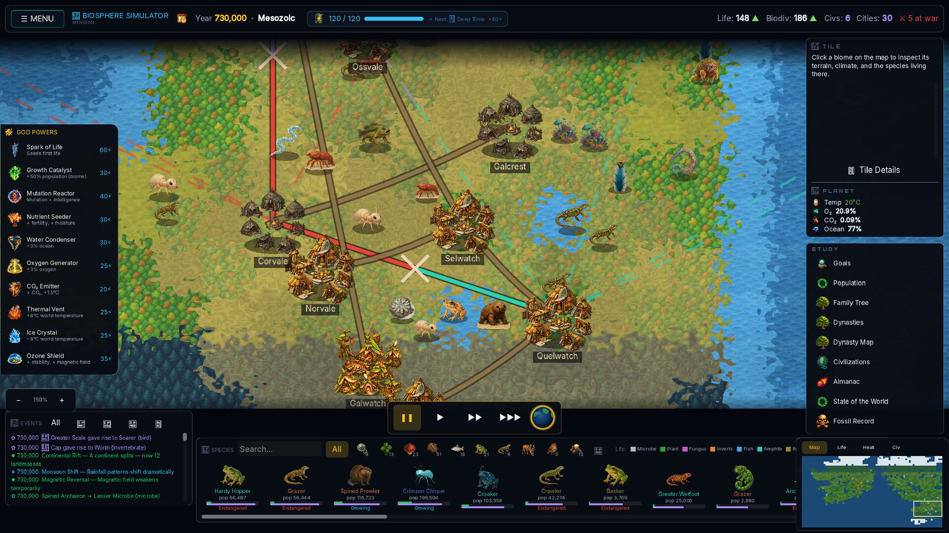 Screenshot for Biosphere Simulator